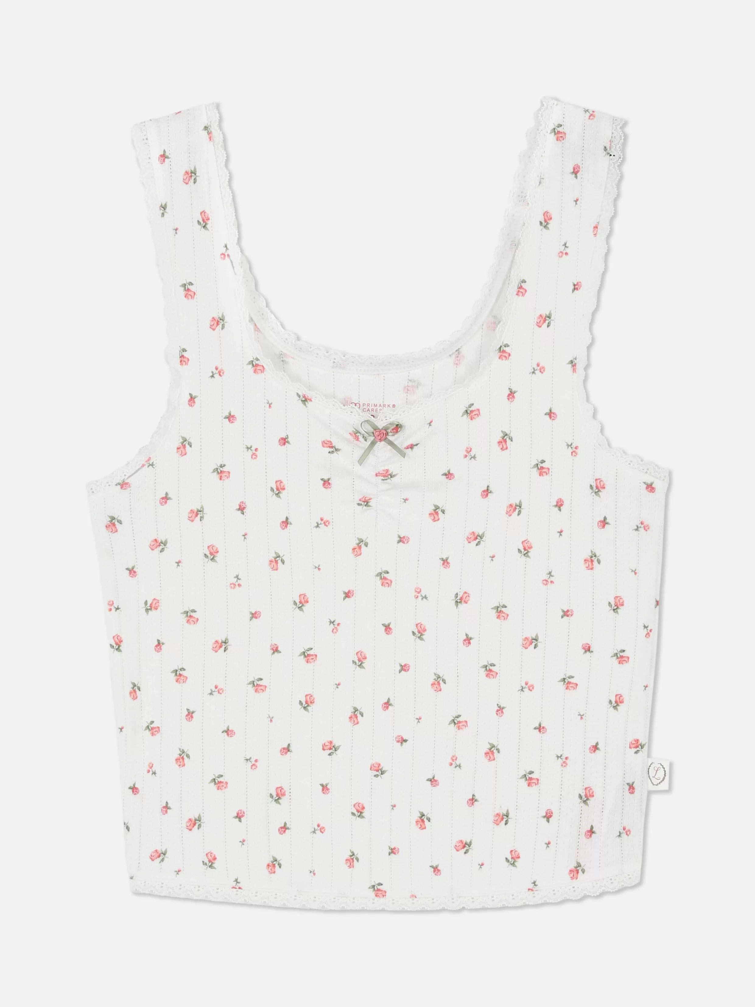 Shop Rose Pointelle Pajama Tank Women Pajama Tops