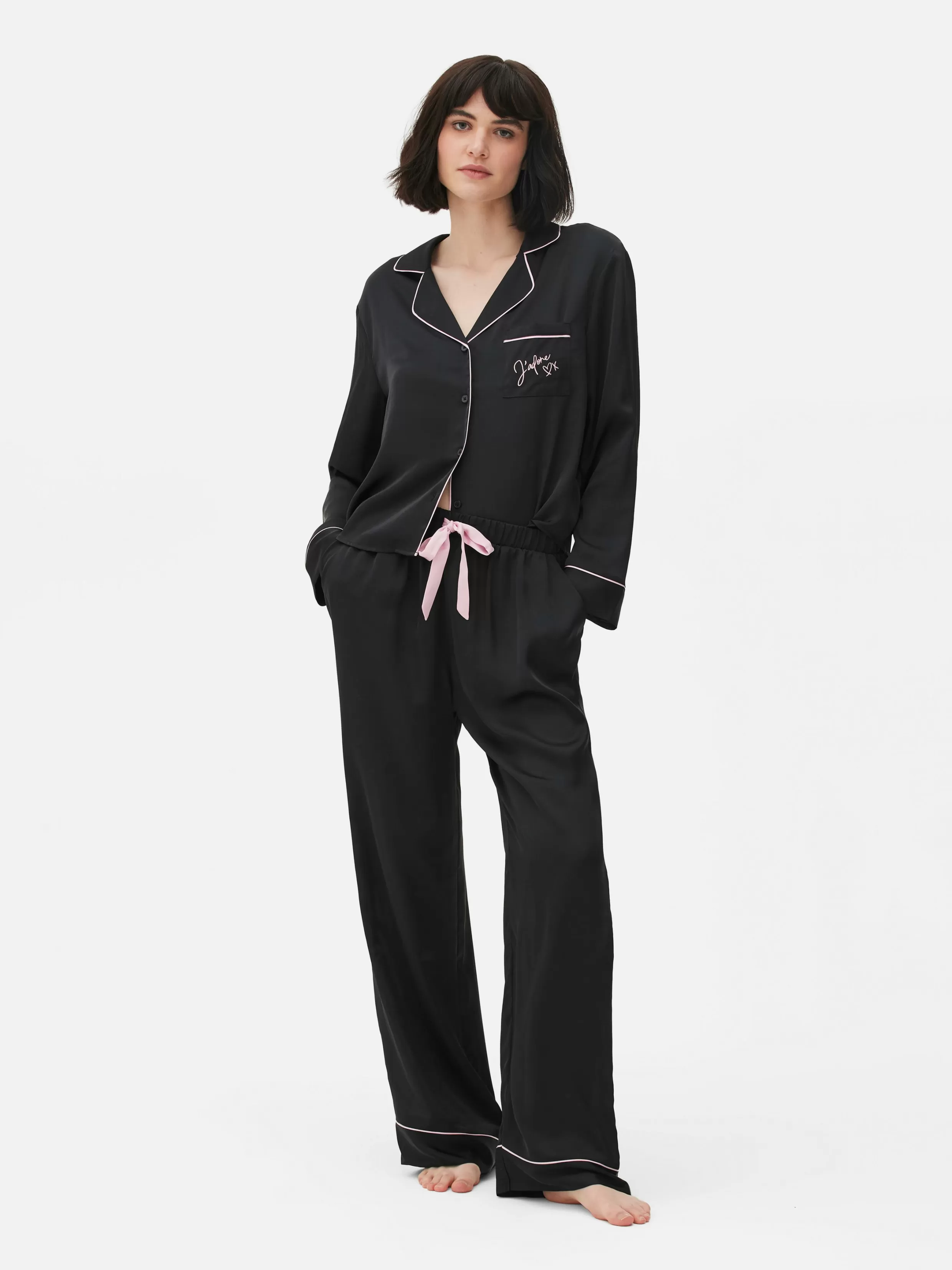 Hot Satin Long Sleeve Pajamas Women Pajama Sets