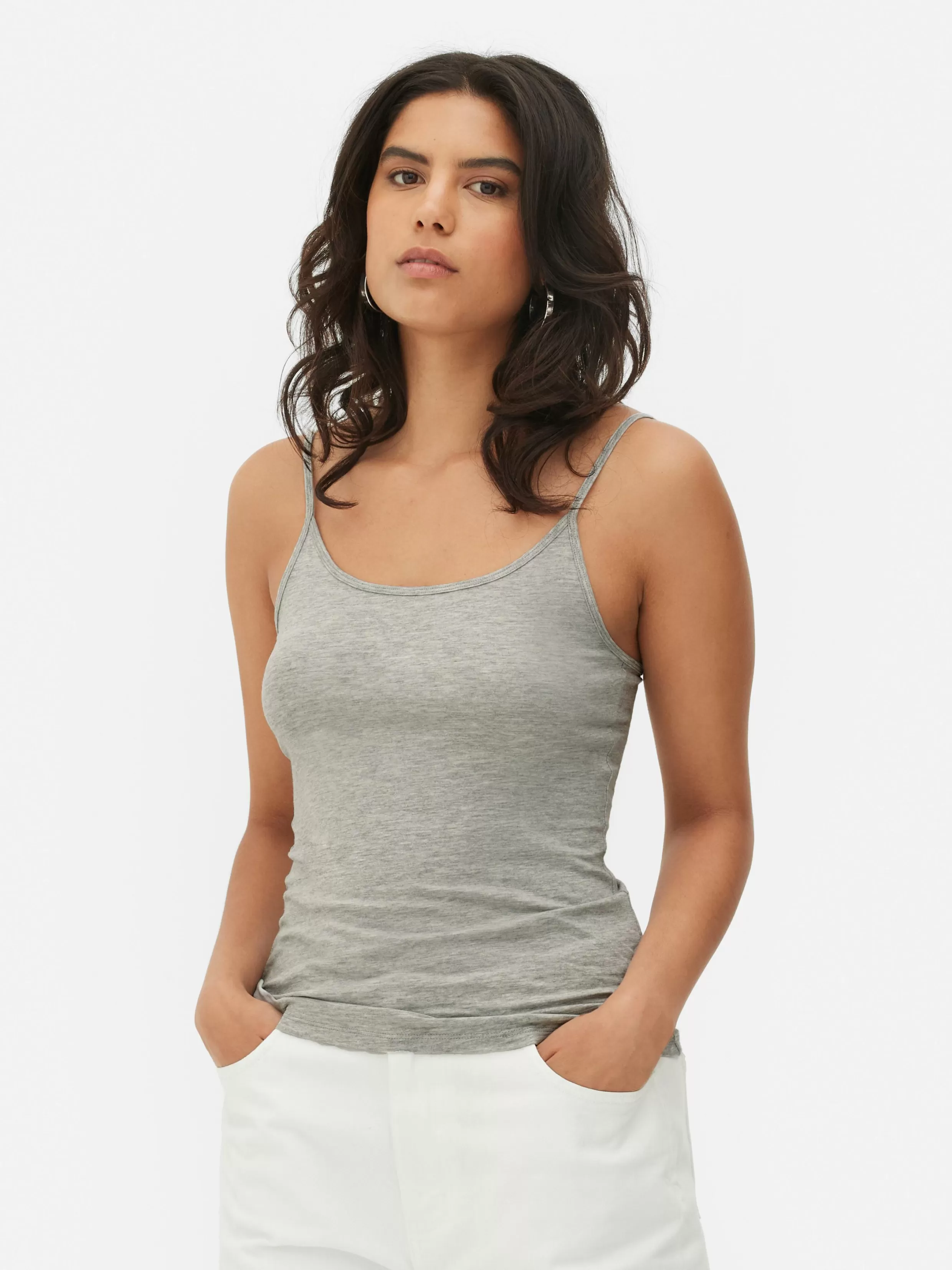 Fashion Scoop Neck Stretch Cami Women Tops And T-Shirts