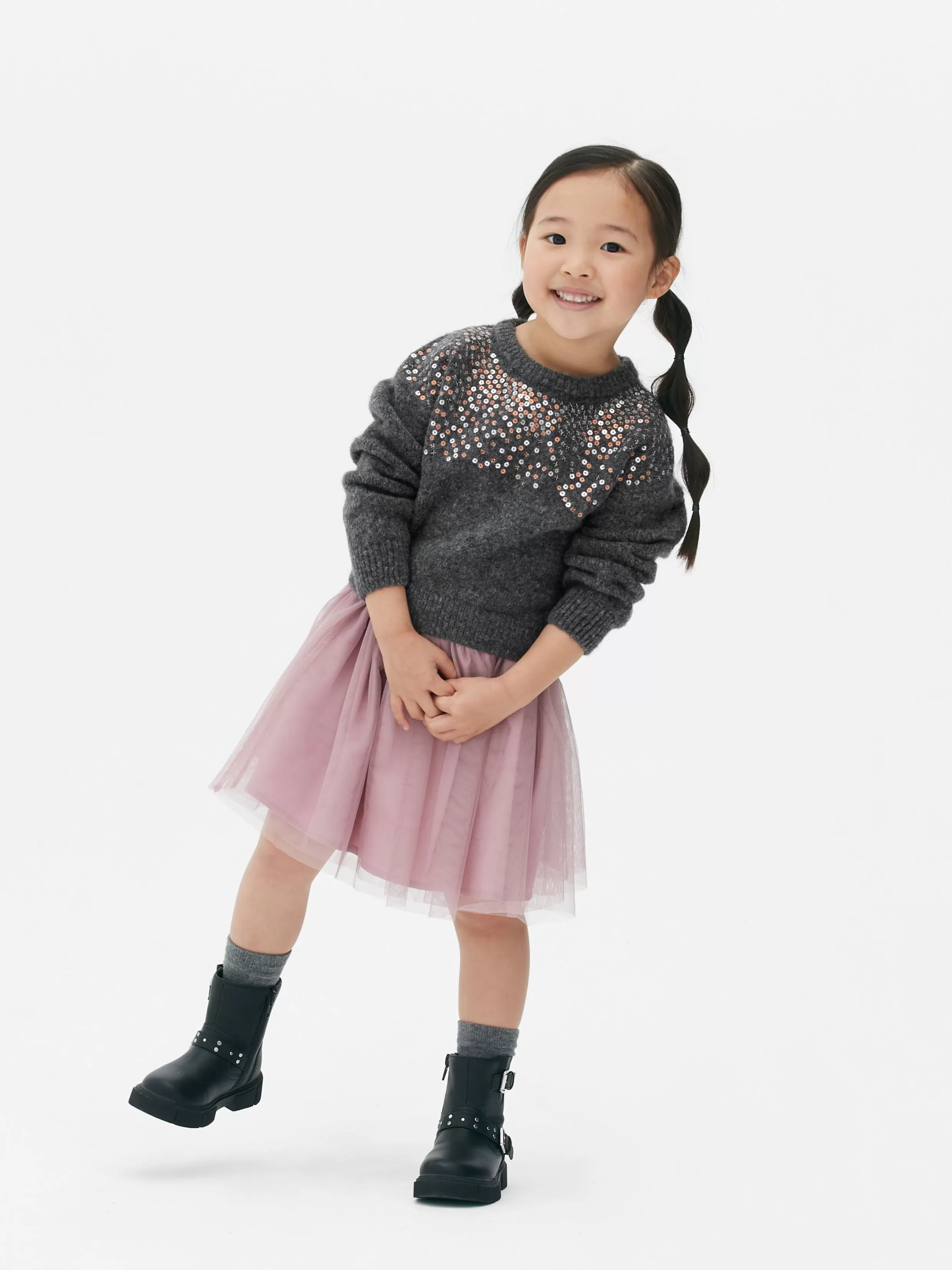 Best Sale Sequin Jumper And Tulle Skirt Set Kids Sets And Outfits