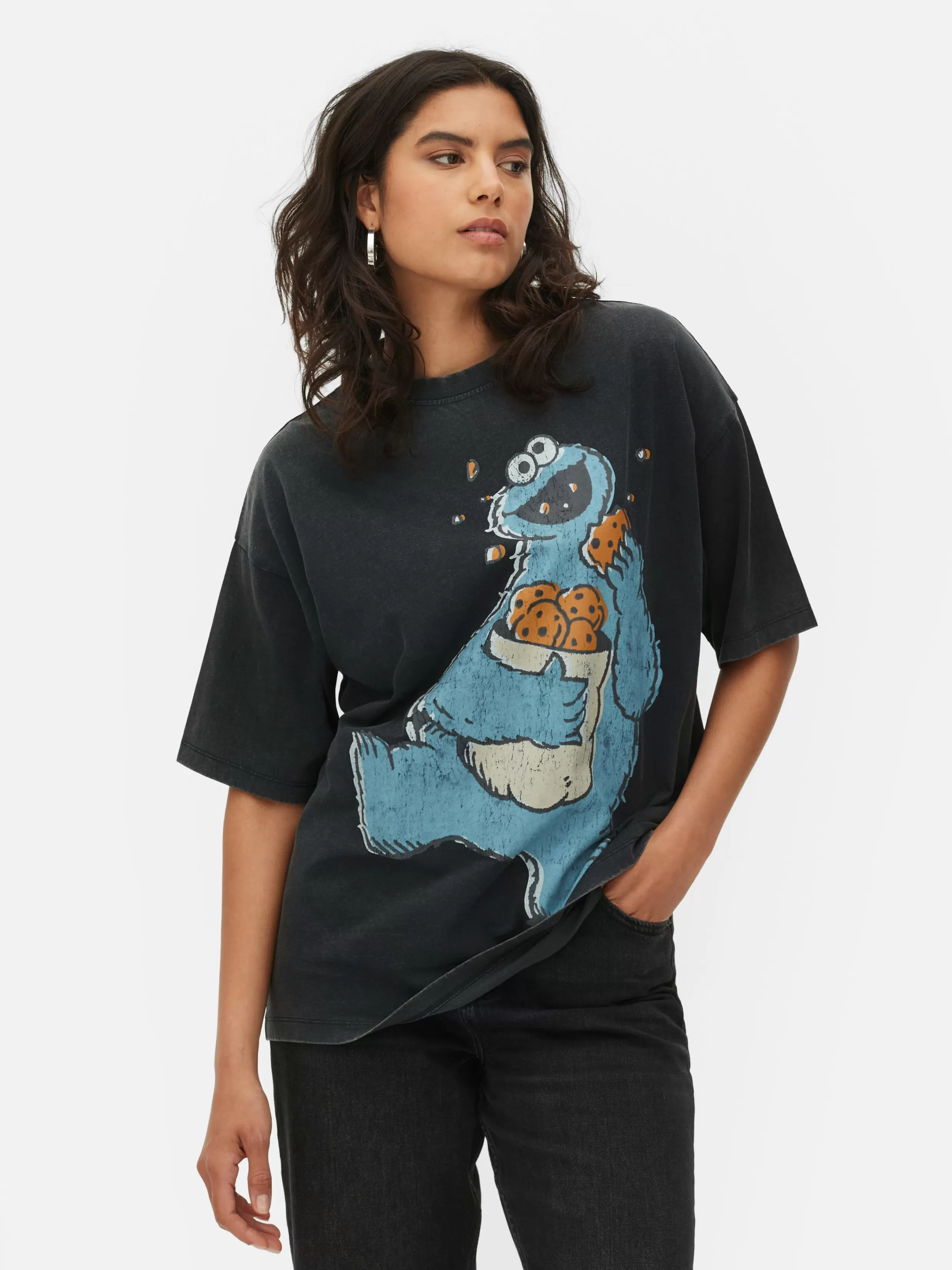 Cheap Sesame Street Cookie Monster T-Shirt Women Graphic Tees And Sweatshirts | Tops And T-Shirts