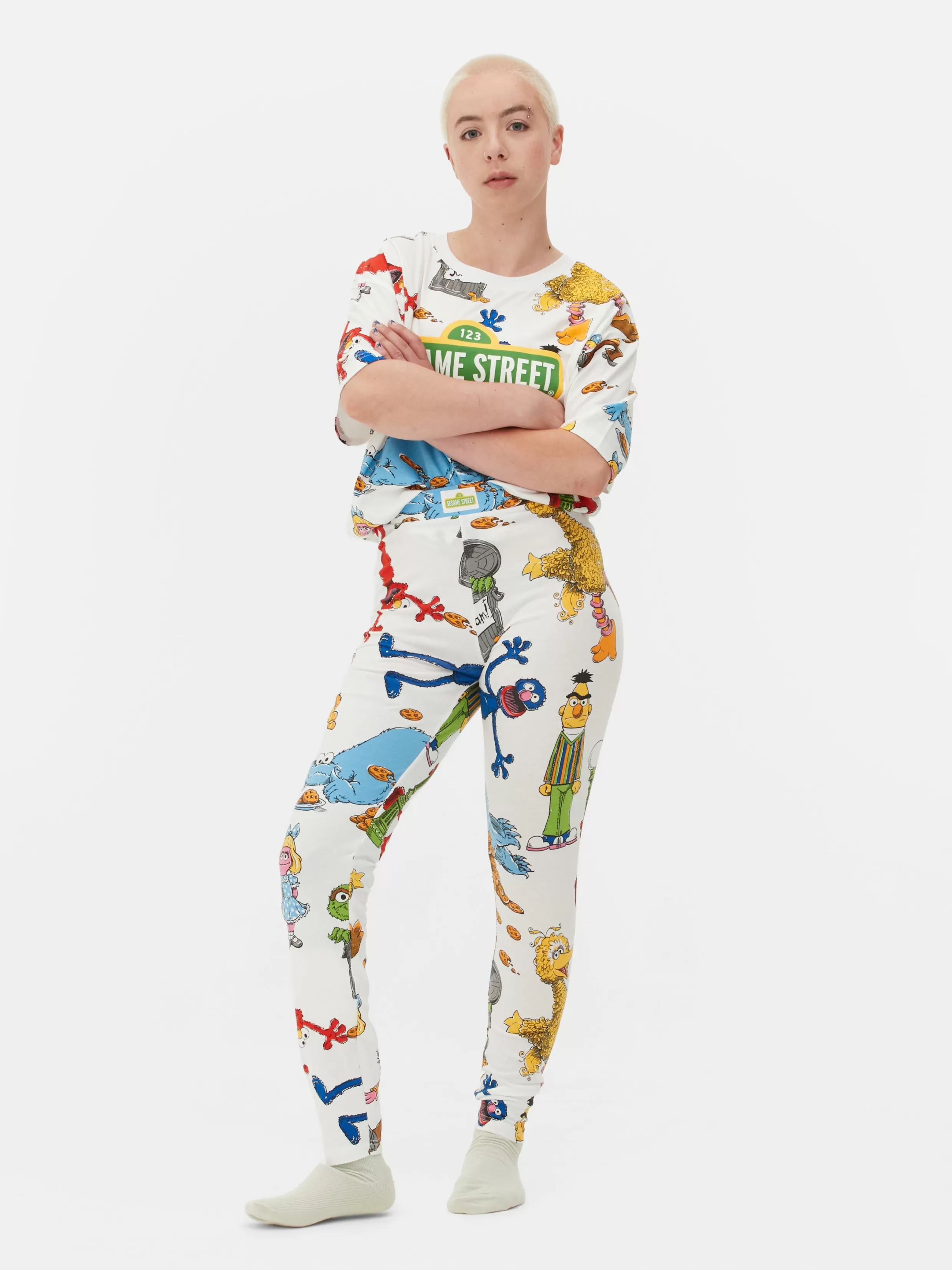 Clearance Sesame Street Pajama Leggings Women Pajama Bottoms