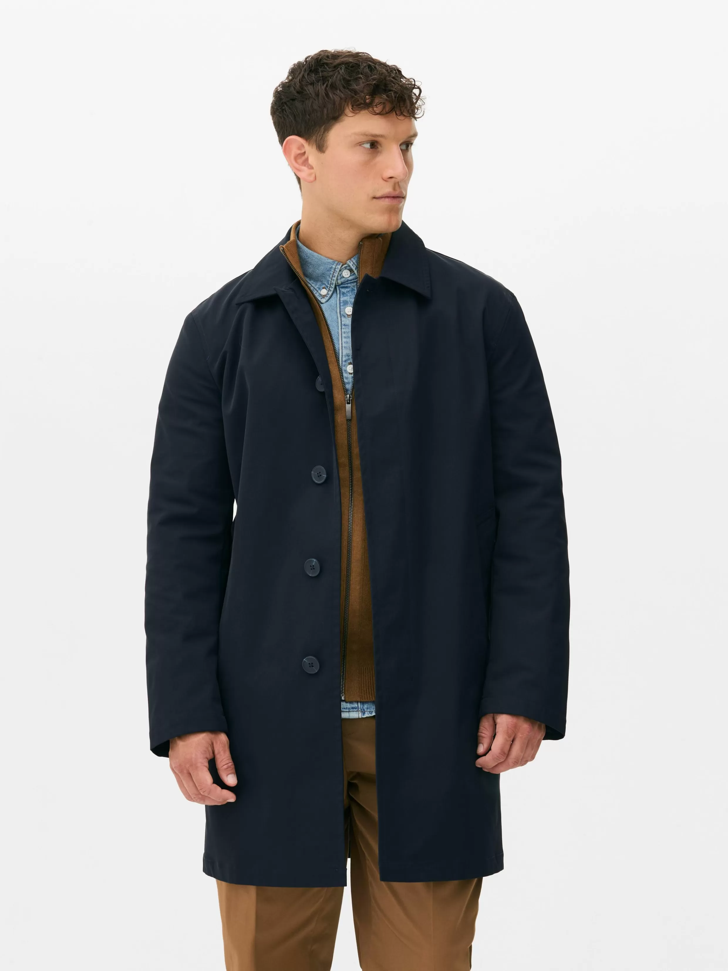 Sale Single-Breasted Long Raincoat Coats And Jackets