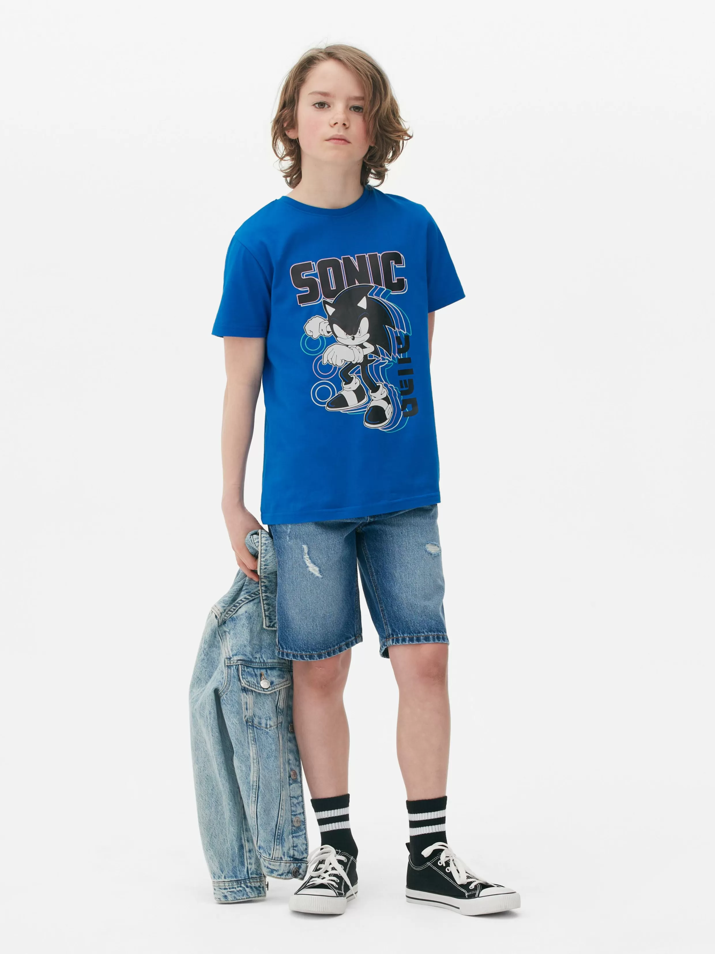 New Sonic The Hedgehog Print T-Shirt Kids/BOY Tops And T-Shirts