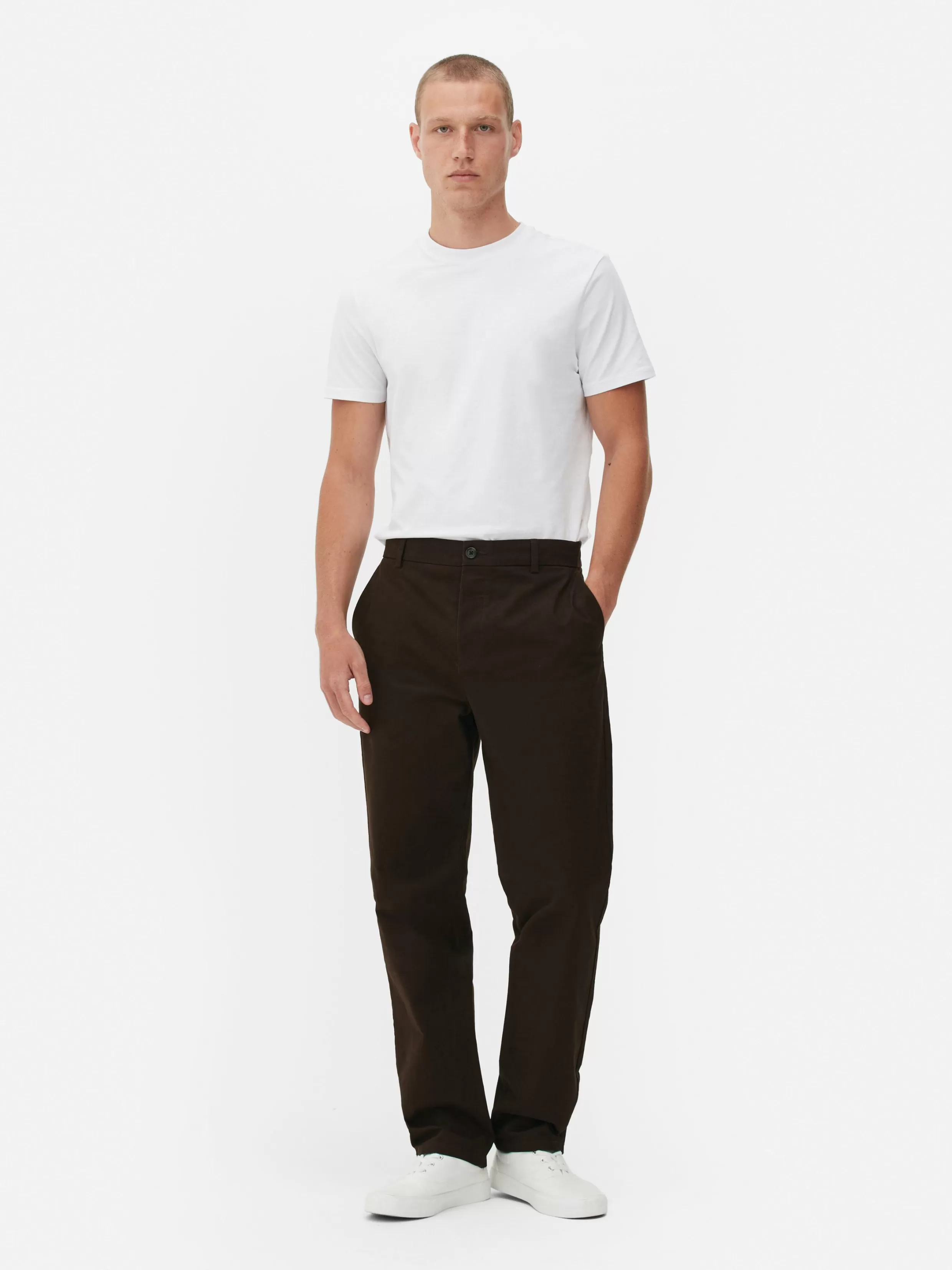 Online Straight Leg Stretch Chinos Pants