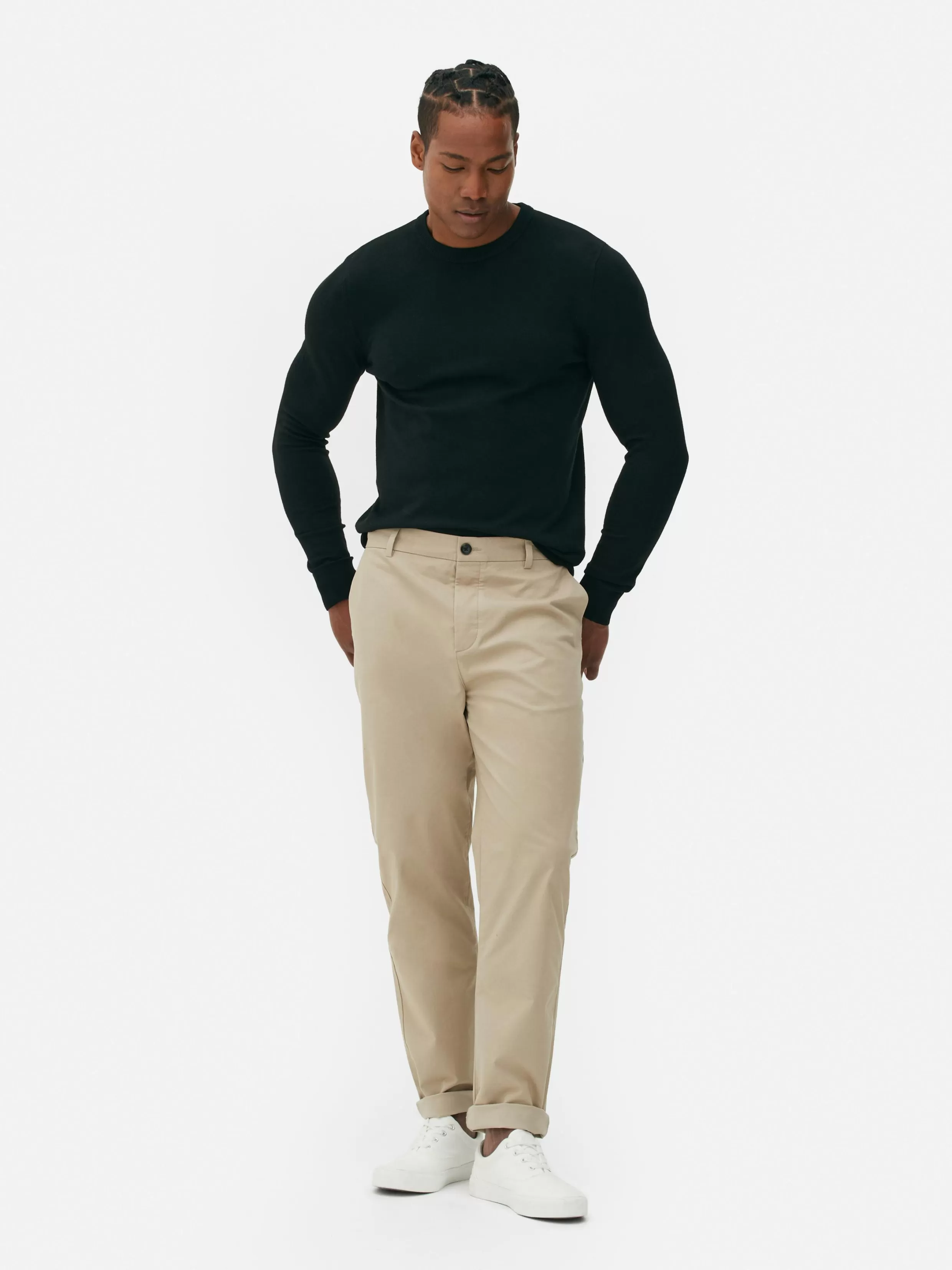 Shop Straight Leg Stretch Chinos Pants