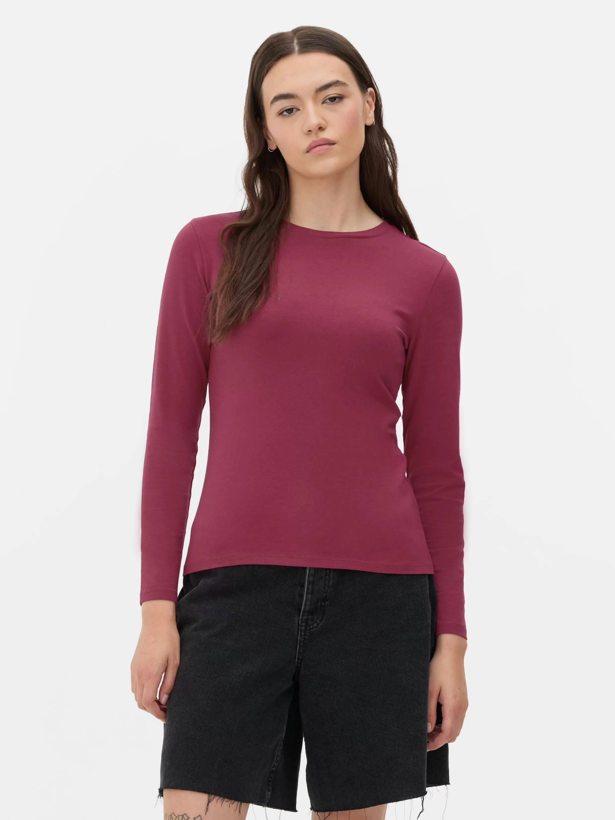 Sale Stretch Jersey Long Sleeve Top Women Tops And T-Shirts