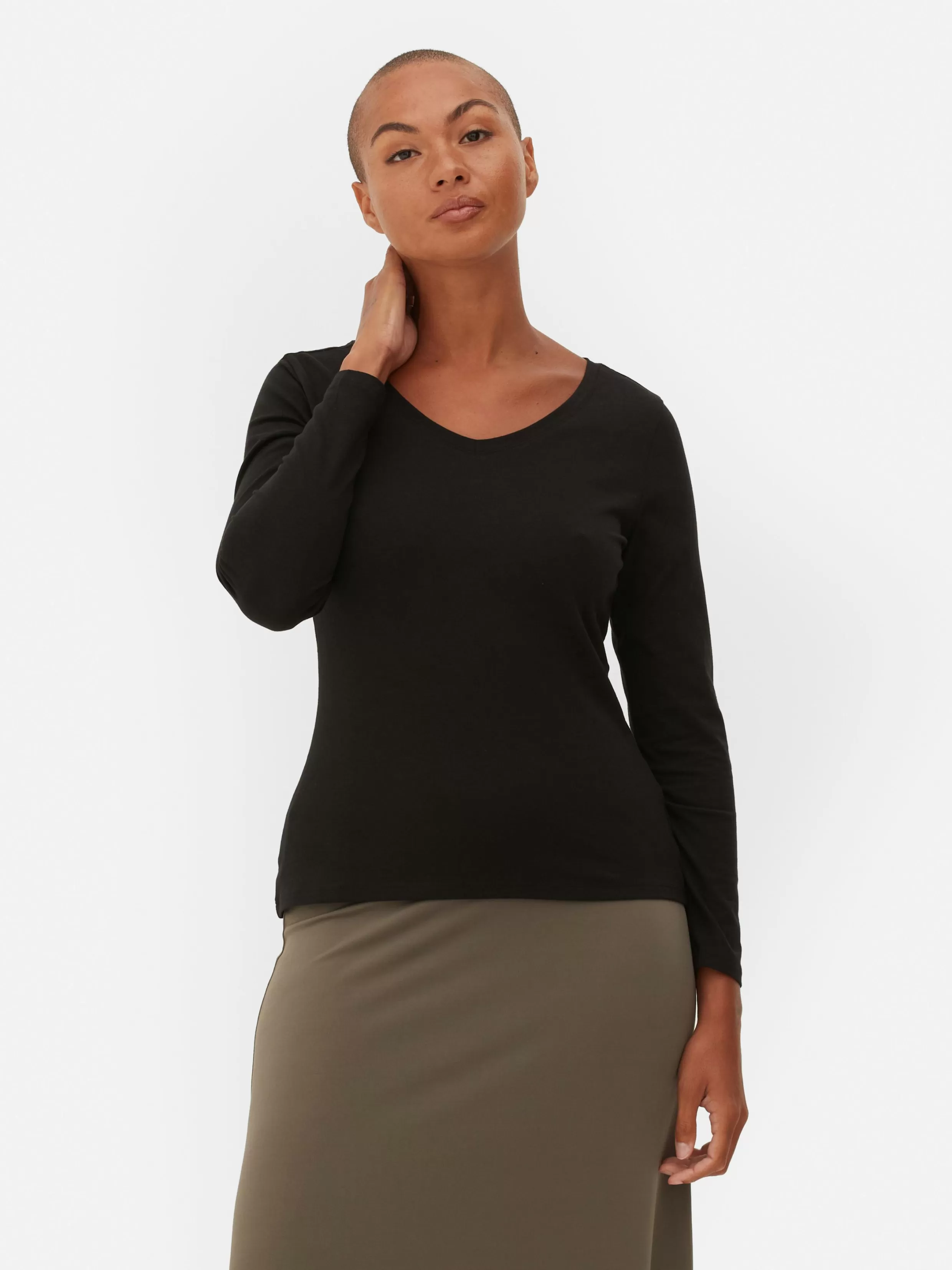 Online Stretch Long Sleeve T-Shirt Women Tops And T-Shirts