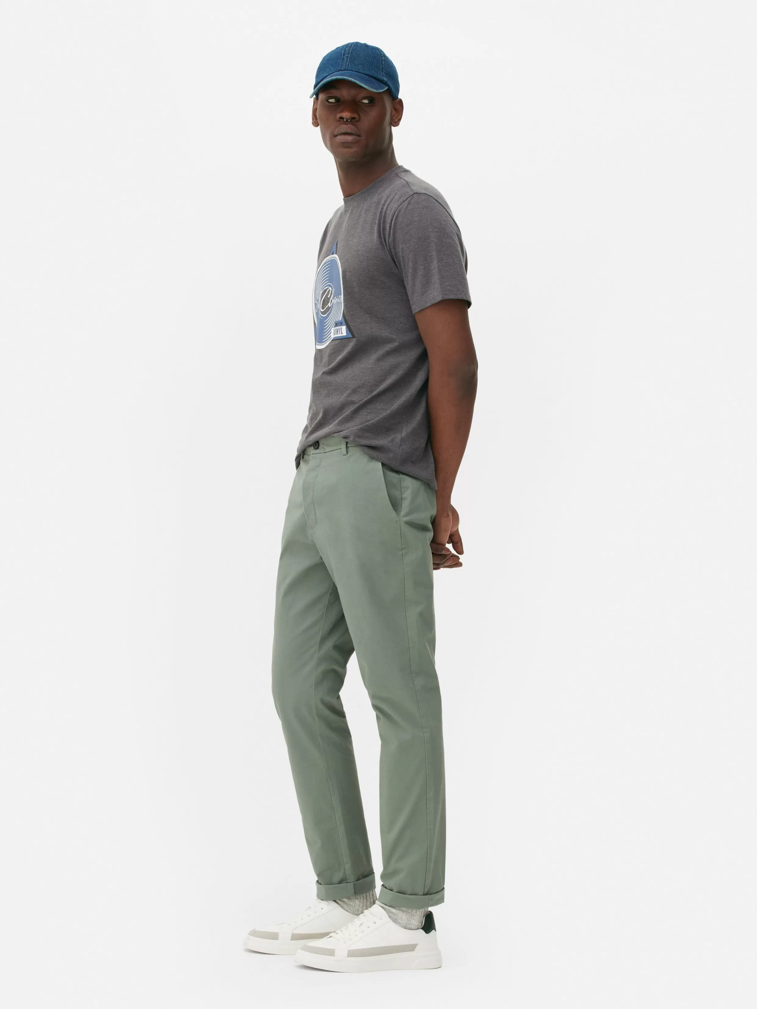 Cheap Stretch Slim Chinos Pants