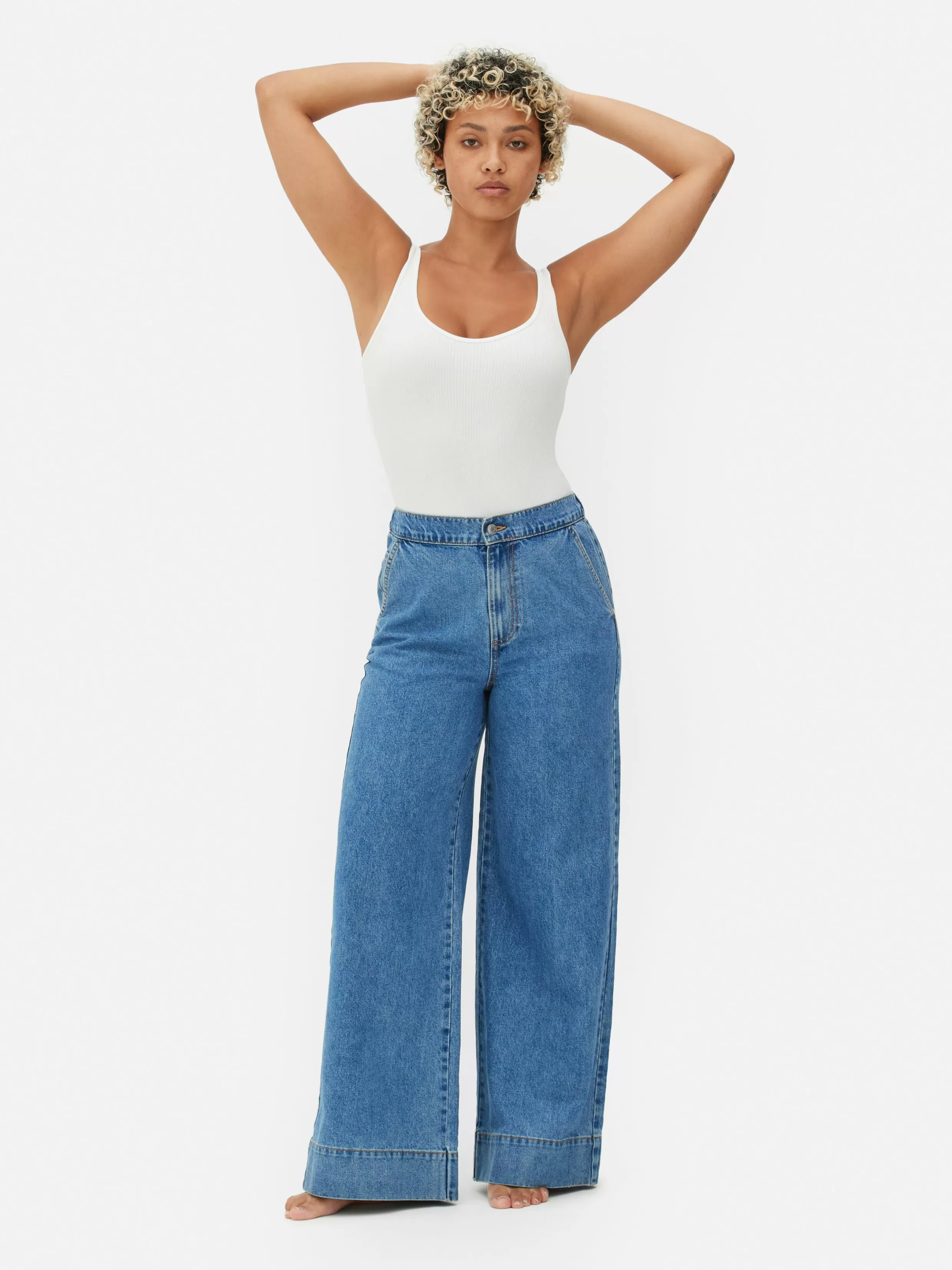 Clearance Stretch Wide Leg Jeans Women Jeans