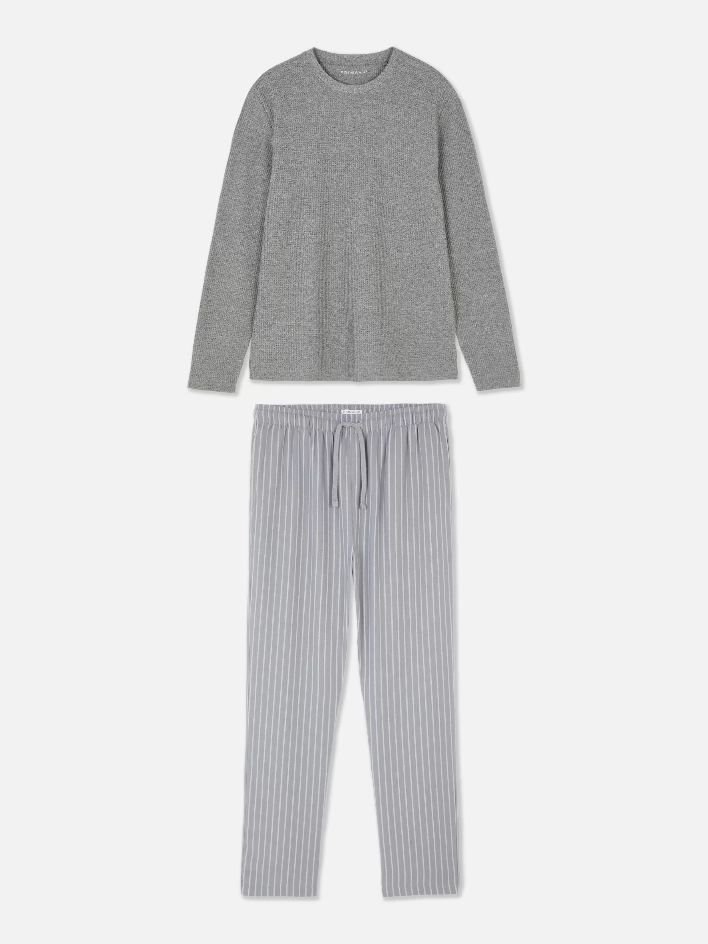 Outlet Striped Brushed Cotton Pajamas Pajamas