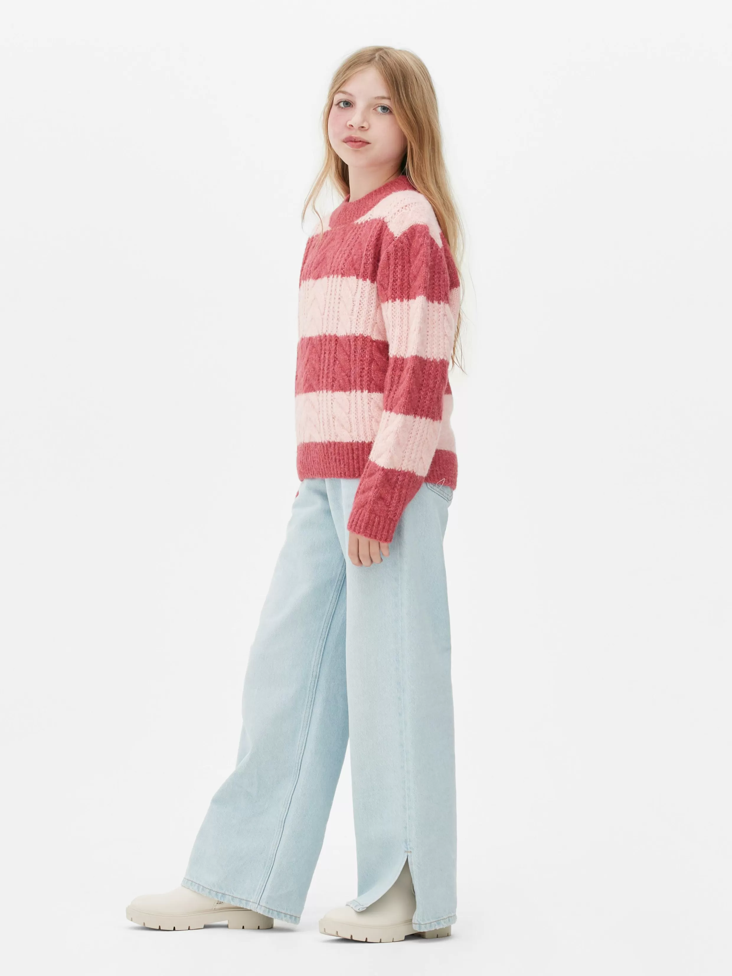 Cheap Striped Cable Knit Sweater Kids Sweaters And Cardigans