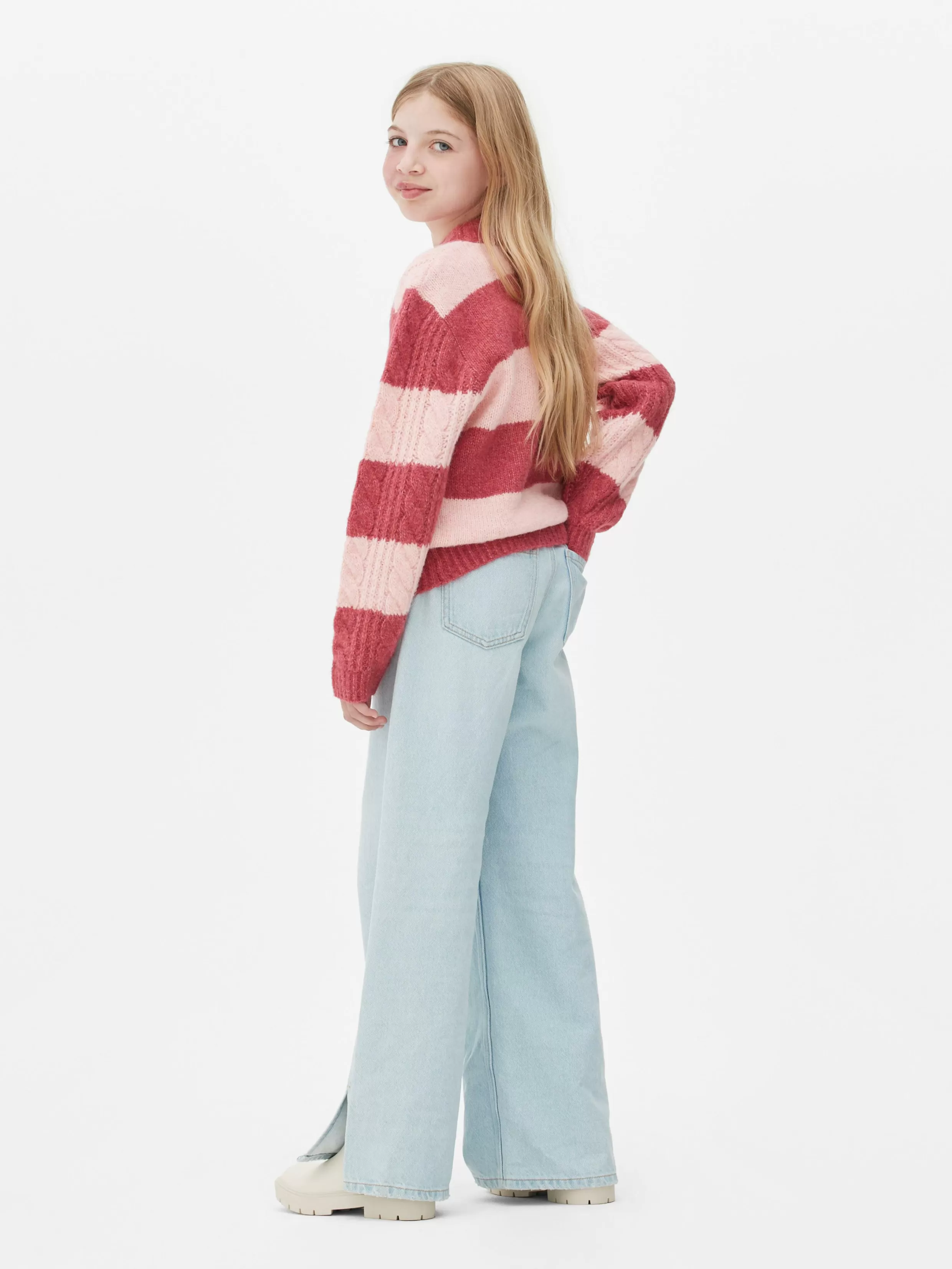 Cheap Striped Cable Knit Sweater Kids Sweaters And Cardigans