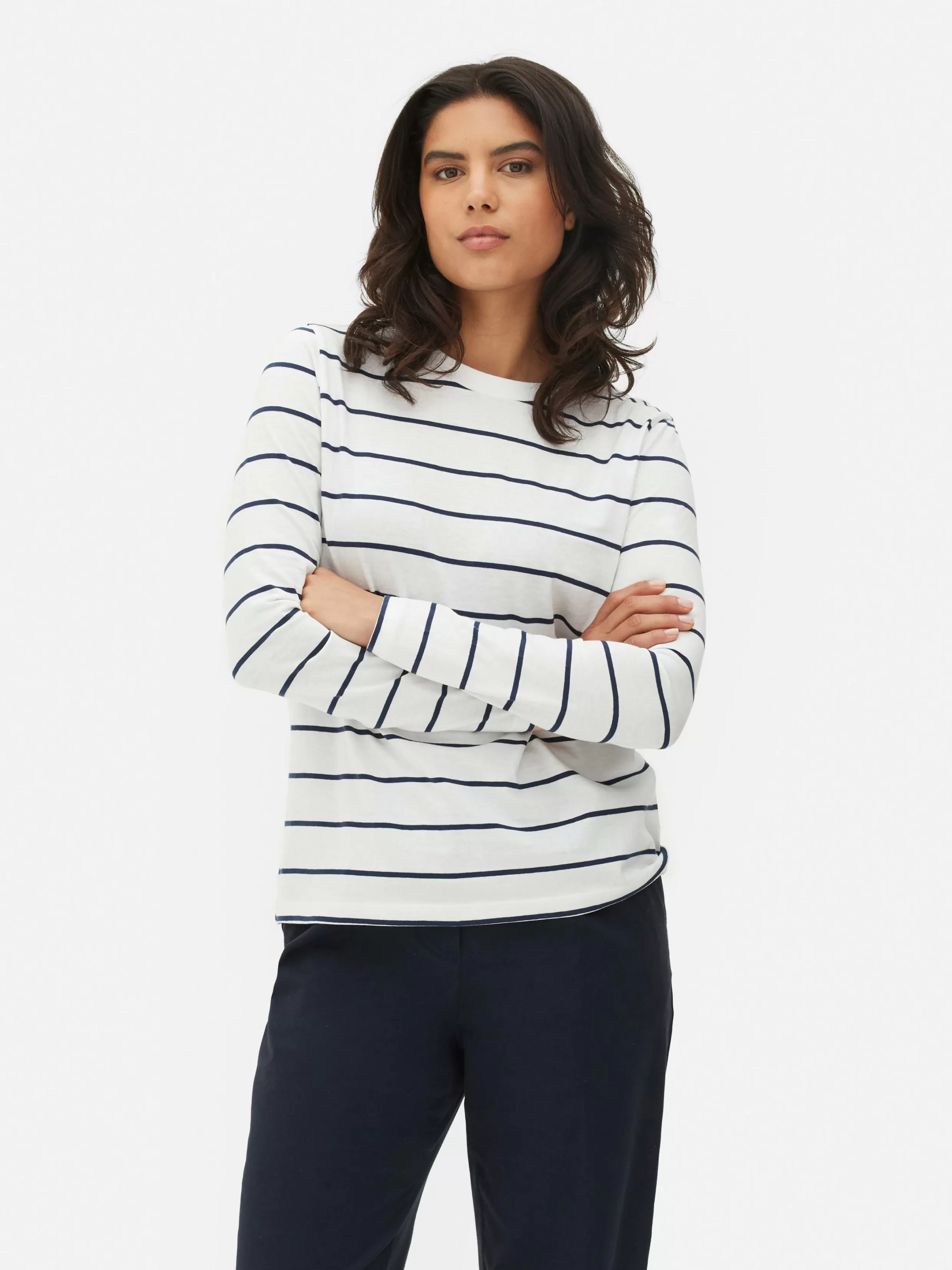 Cheap Striped Long Sleeve Top Women Tops And T-Shirts