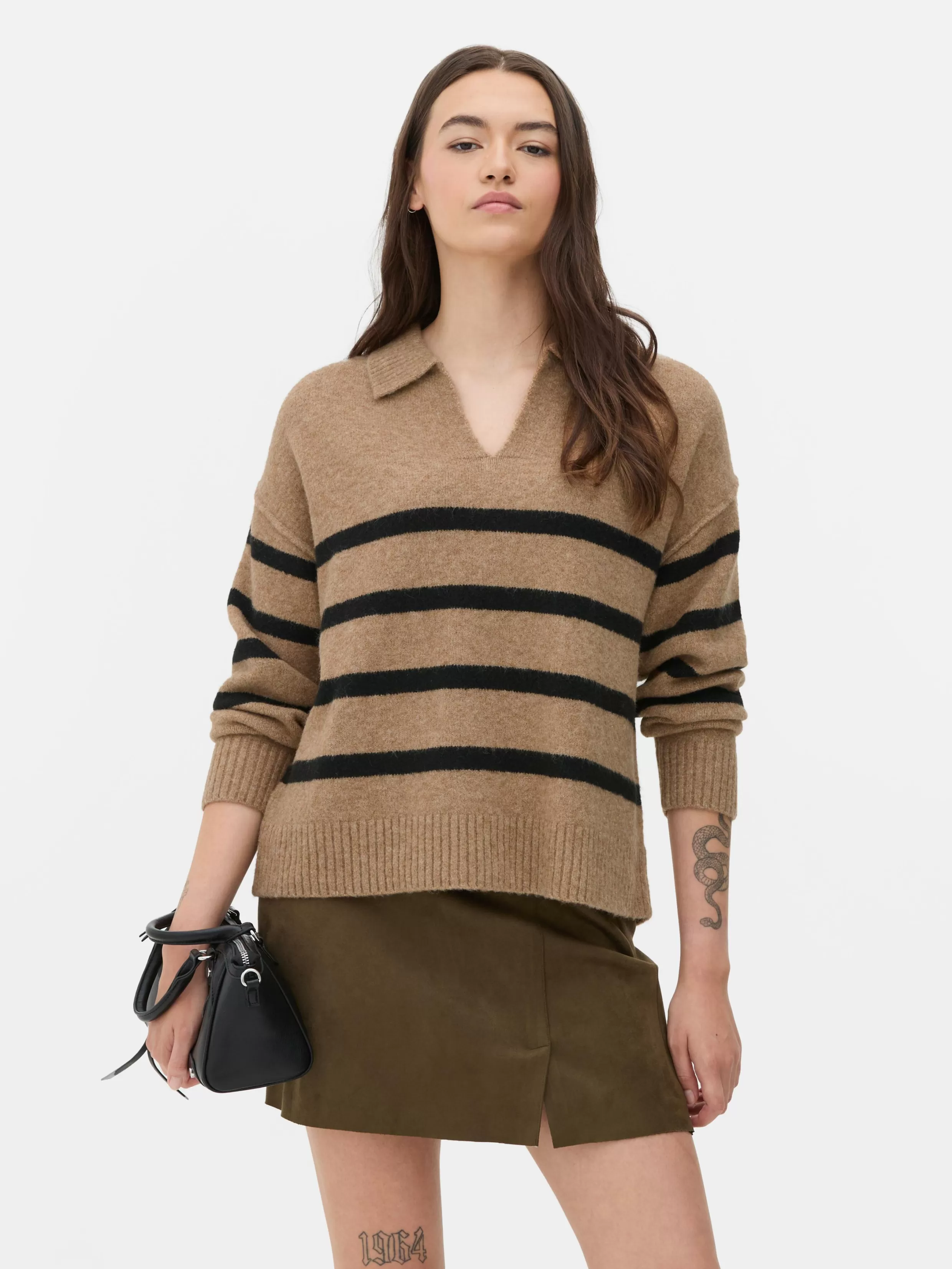 Cheap Striped Polo Sweater Women Sweaters And Cardigans