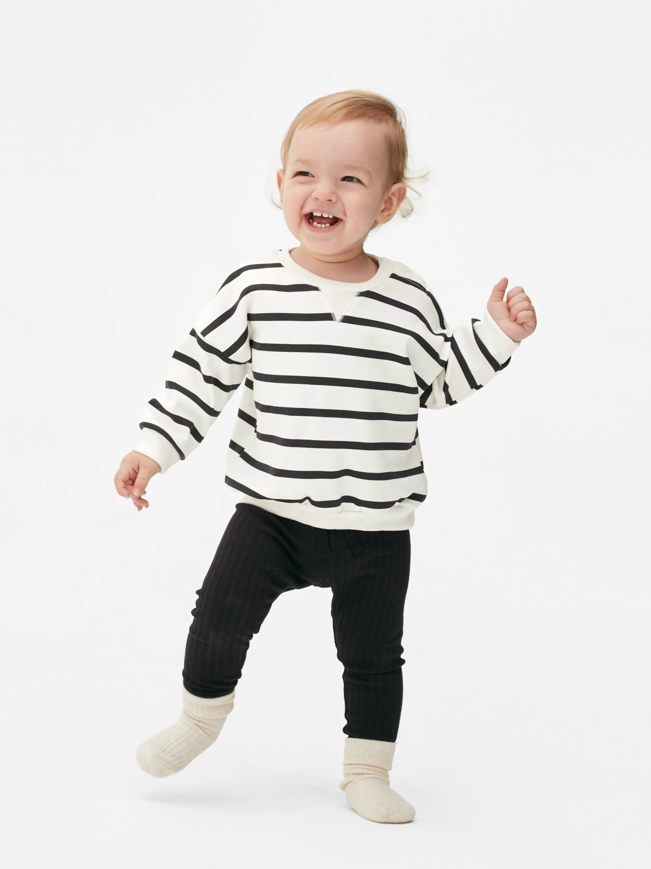 New Striped Sweatshirt And Ribbed Leggings Set BOY Sets And Outfits