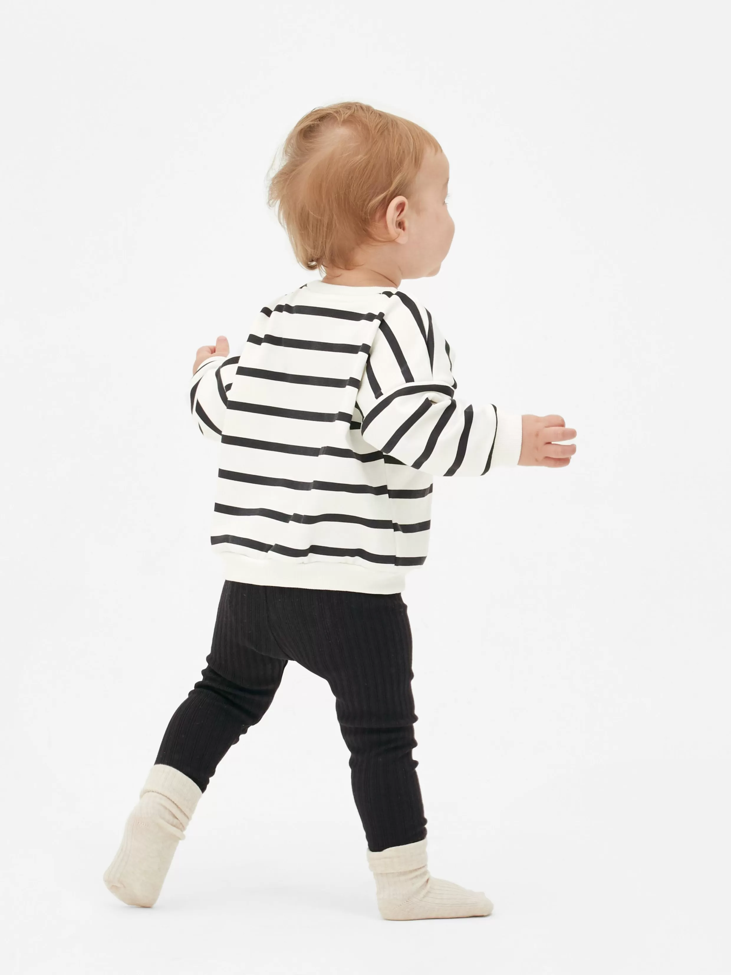 New Striped Sweatshirt And Ribbed Leggings Set BOY Sets And Outfits