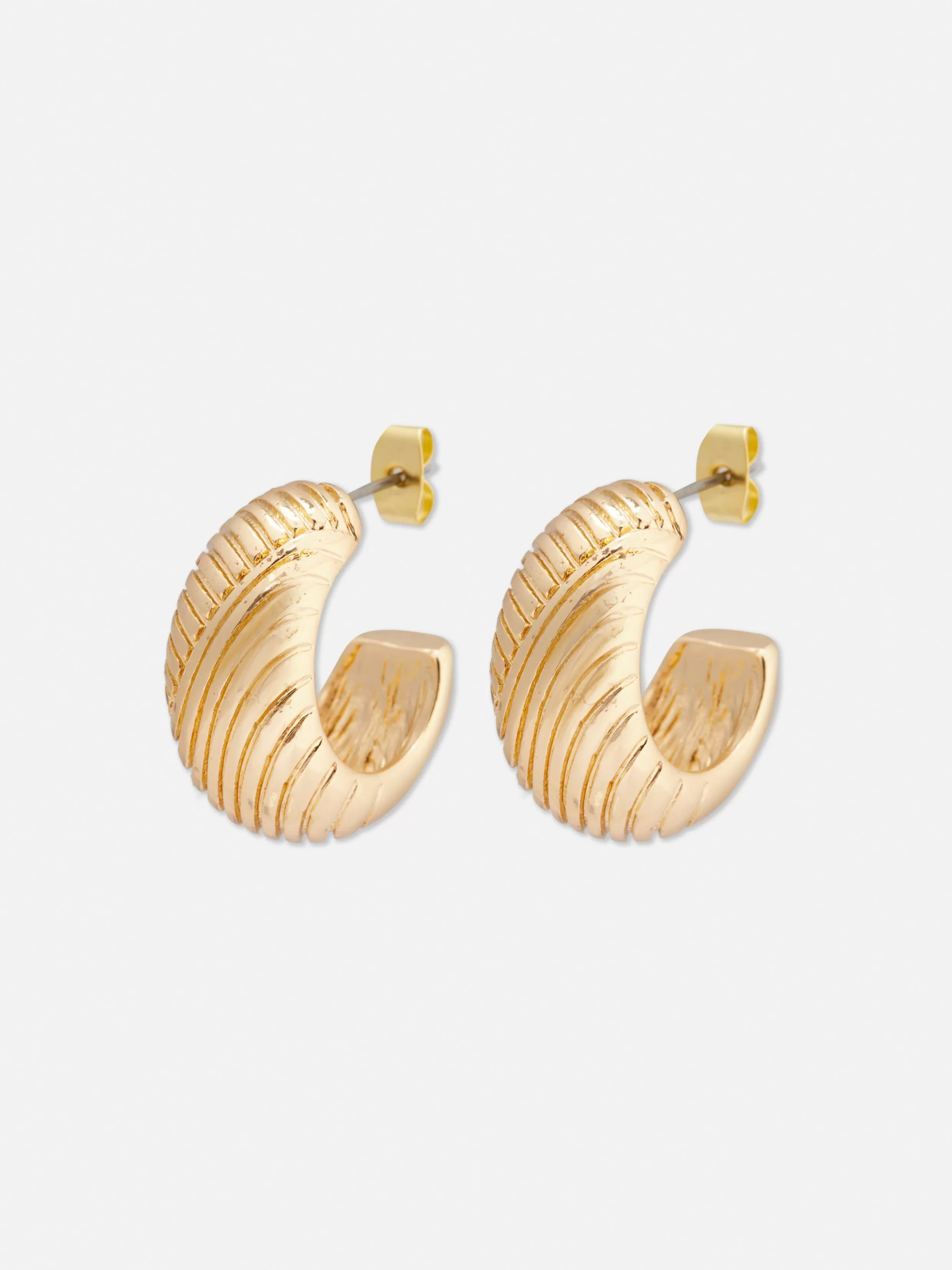 New Textured Hoop Earrings Women Jewelry