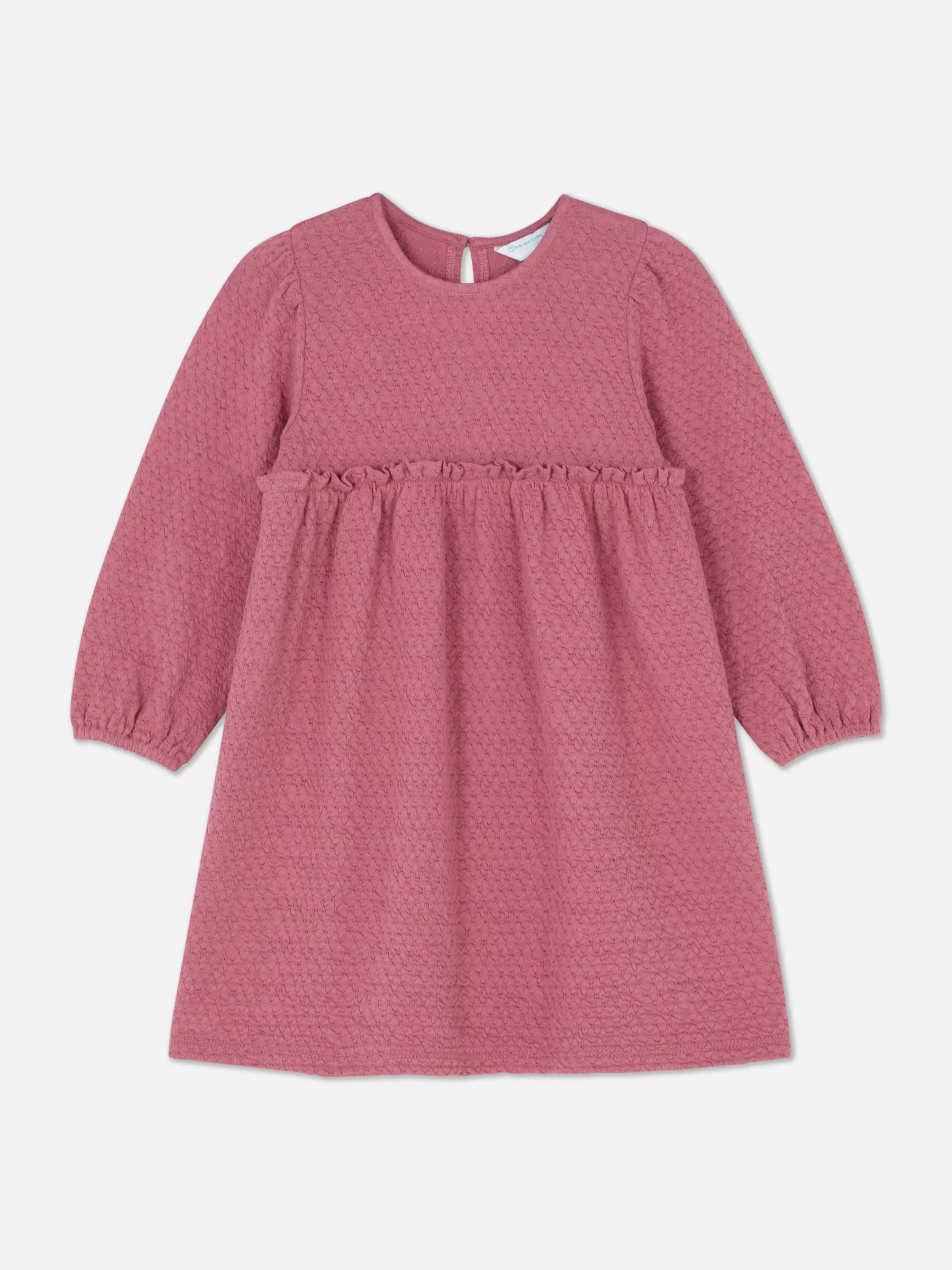 Fashion Textured Jersey Dress Kids Dresses