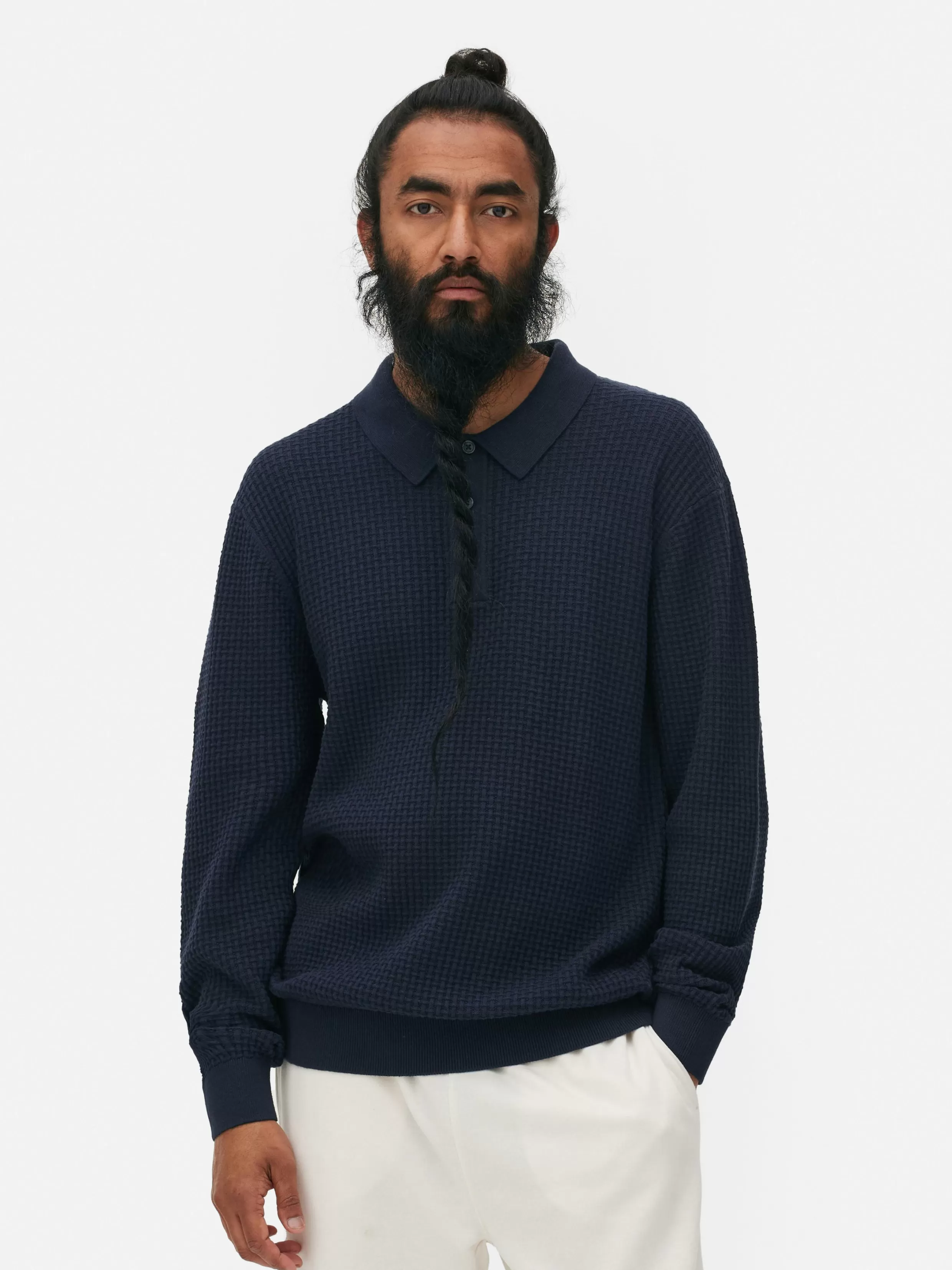 New Textured Polo Sweater Sweaters And Cardigans