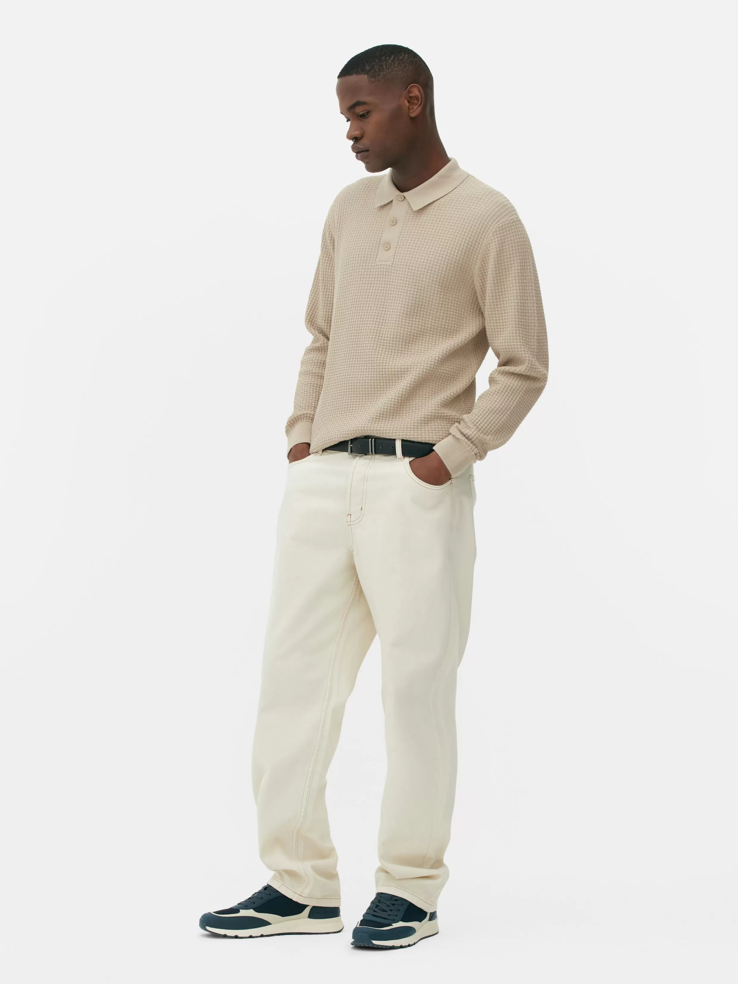 Cheap Textured Polo Sweater Sweaters And Cardigans