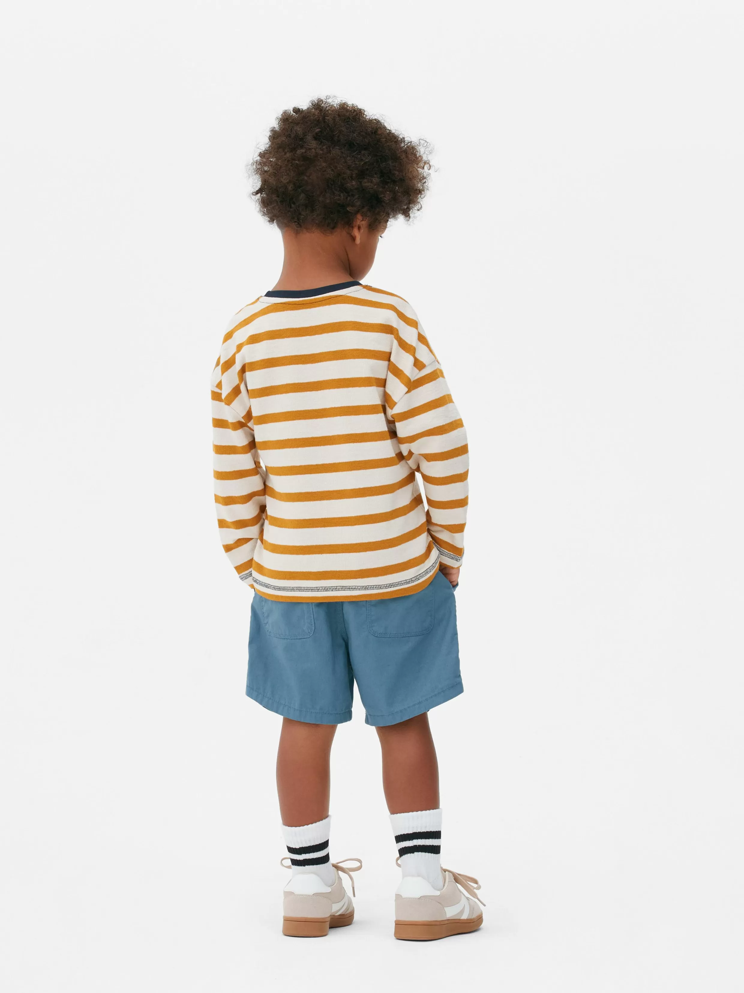 Flash Sale Textured Striped Long Sleeve T-Shirt Kids/BOY Tops And T-Shirts