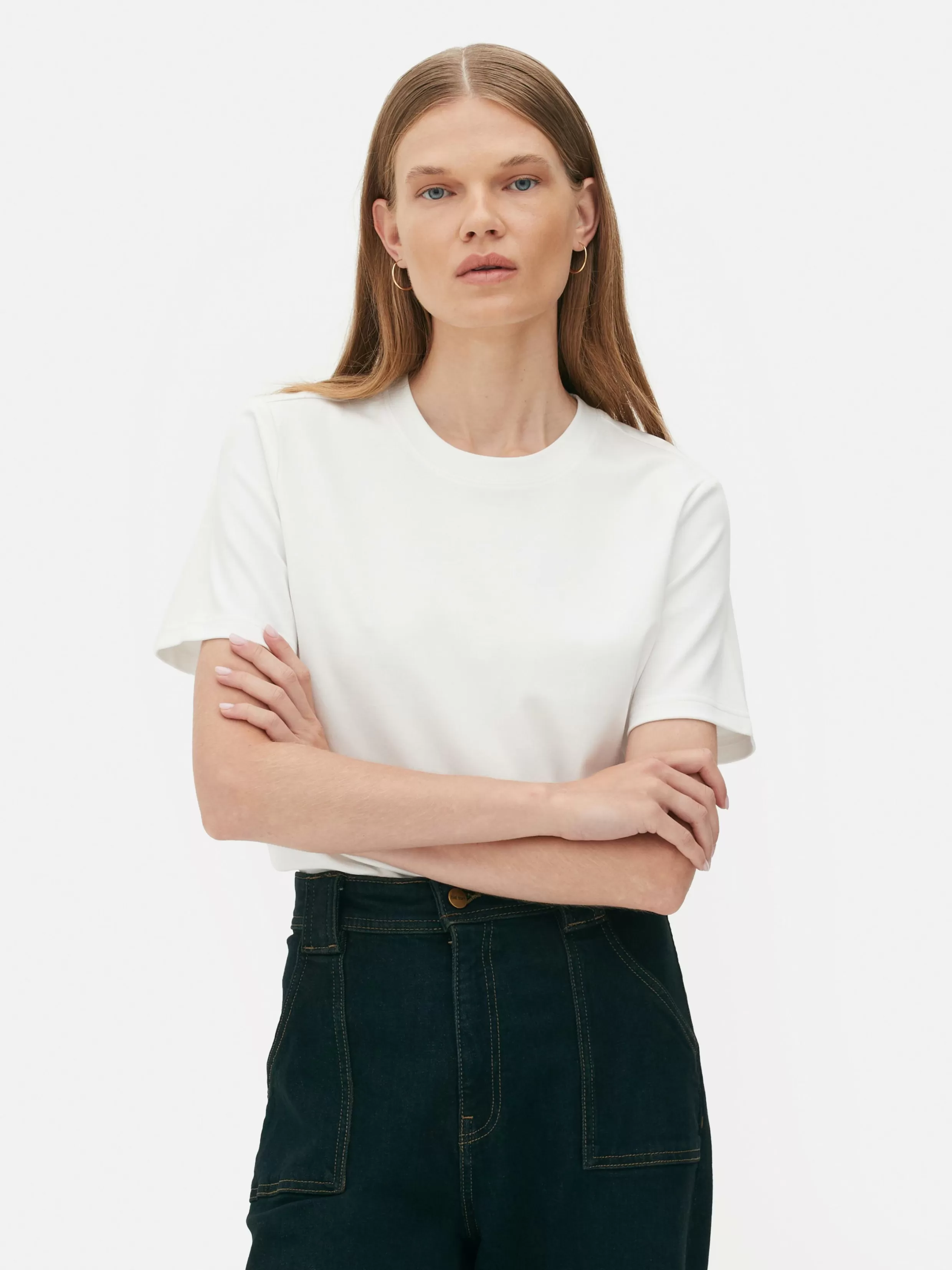 Flash Sale The Edit Crew Neck T-Shirt Women Tops And T-Shirts