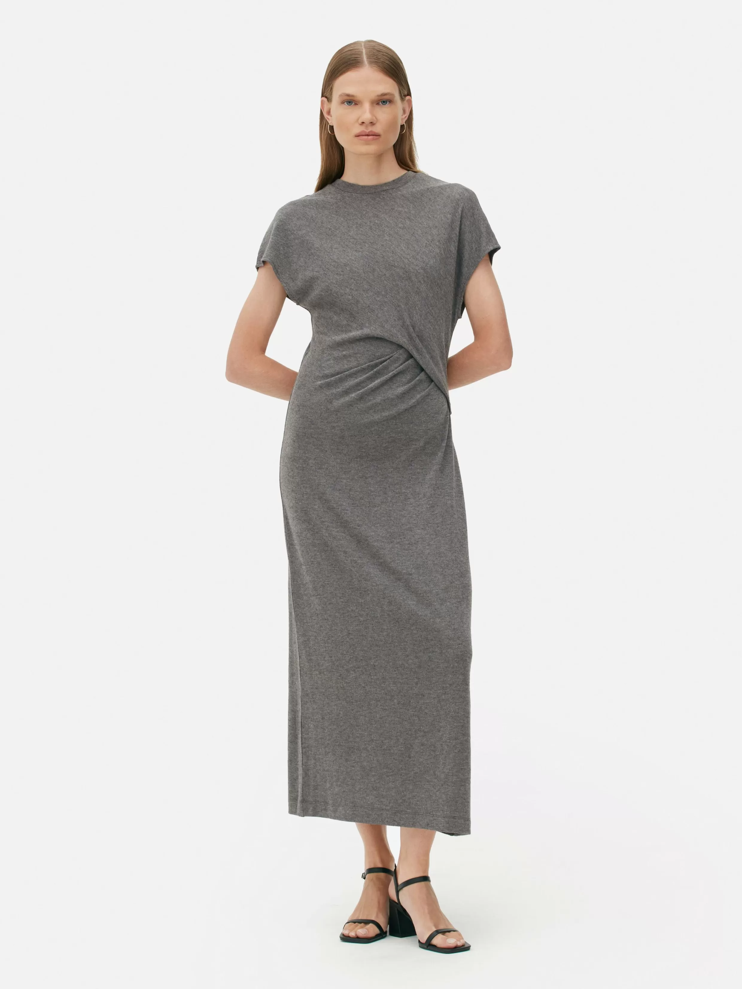 Fashion The Edit Jersey Twist Midi Dress Women Dresses