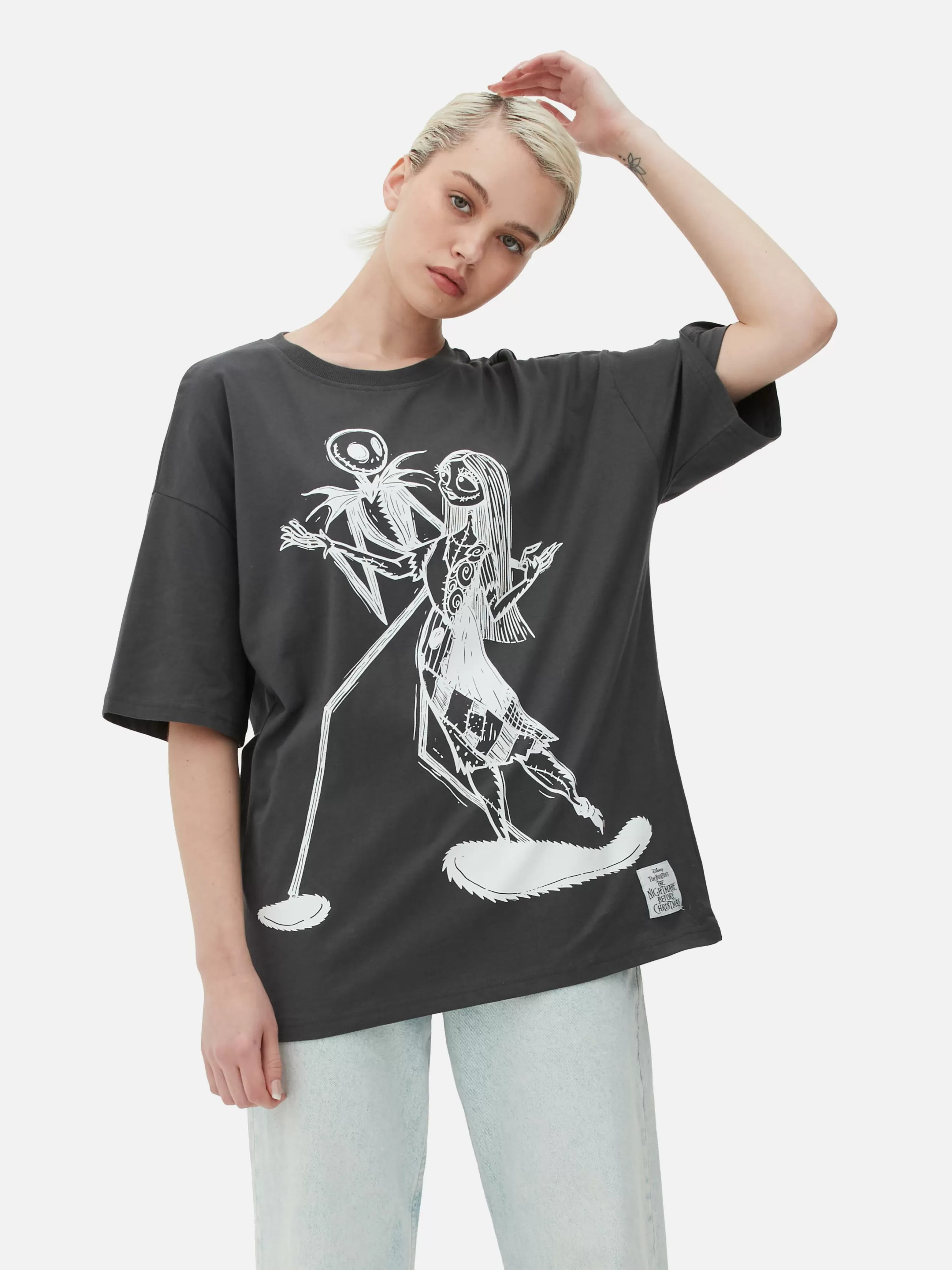 Outlet The Nightmare Before Christmas Oversized T-Shirt Women The Nightmare Before Christmas | Tops And T-Shirts