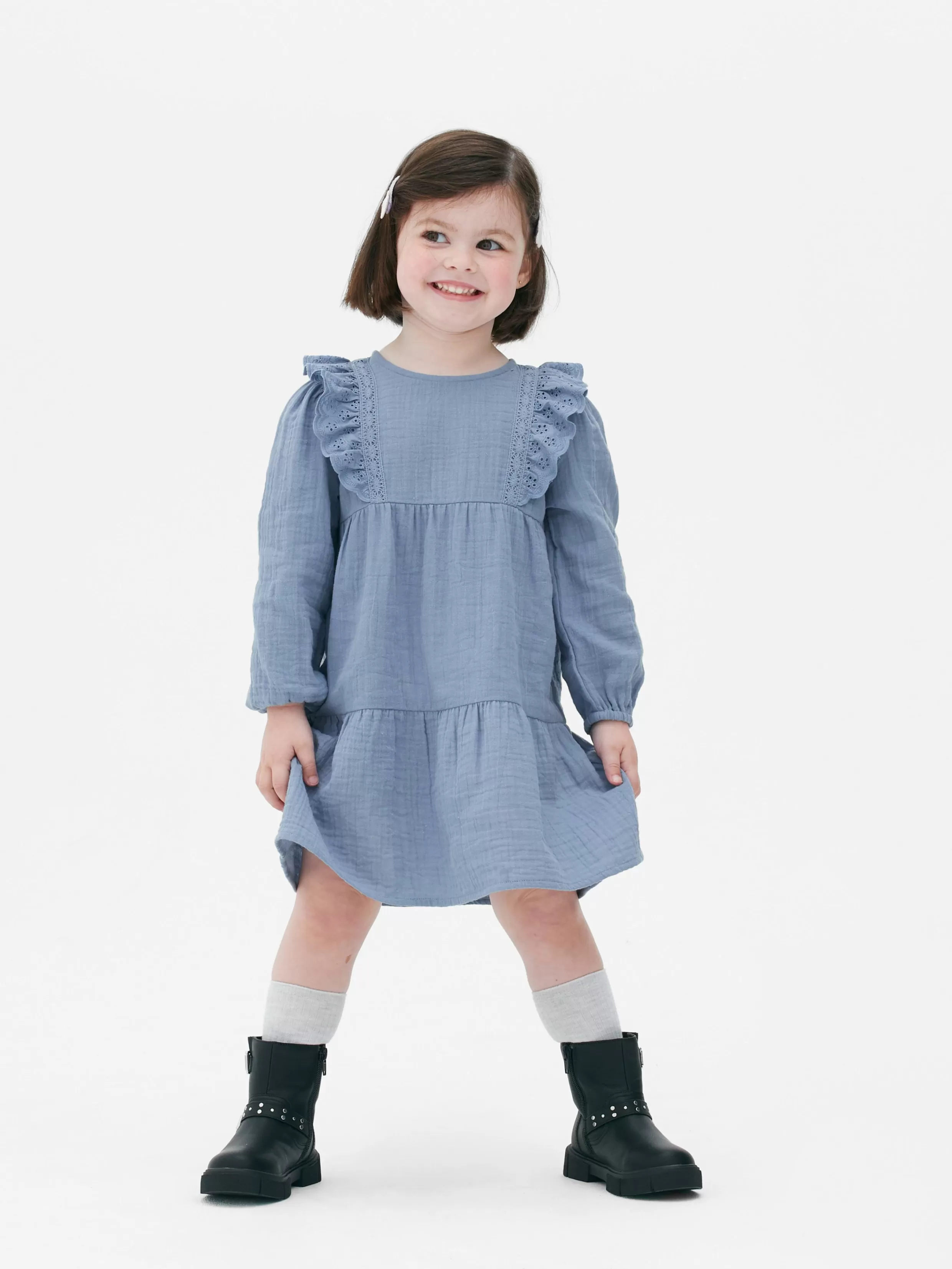 Cheap Tiered Eyelet Dress Kids Dresses