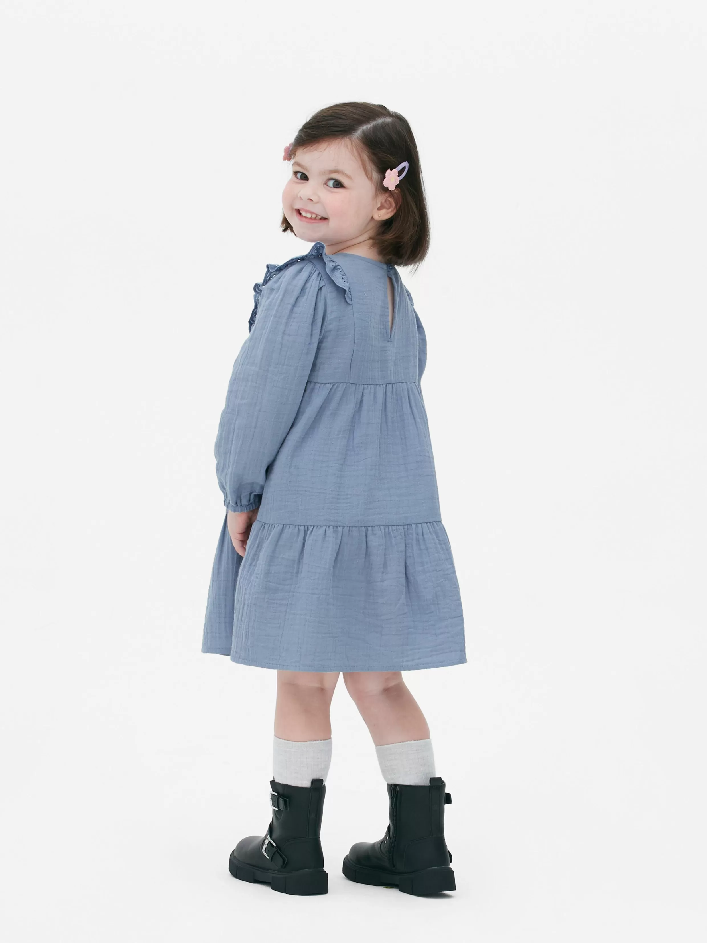 Cheap Tiered Eyelet Dress Kids Dresses