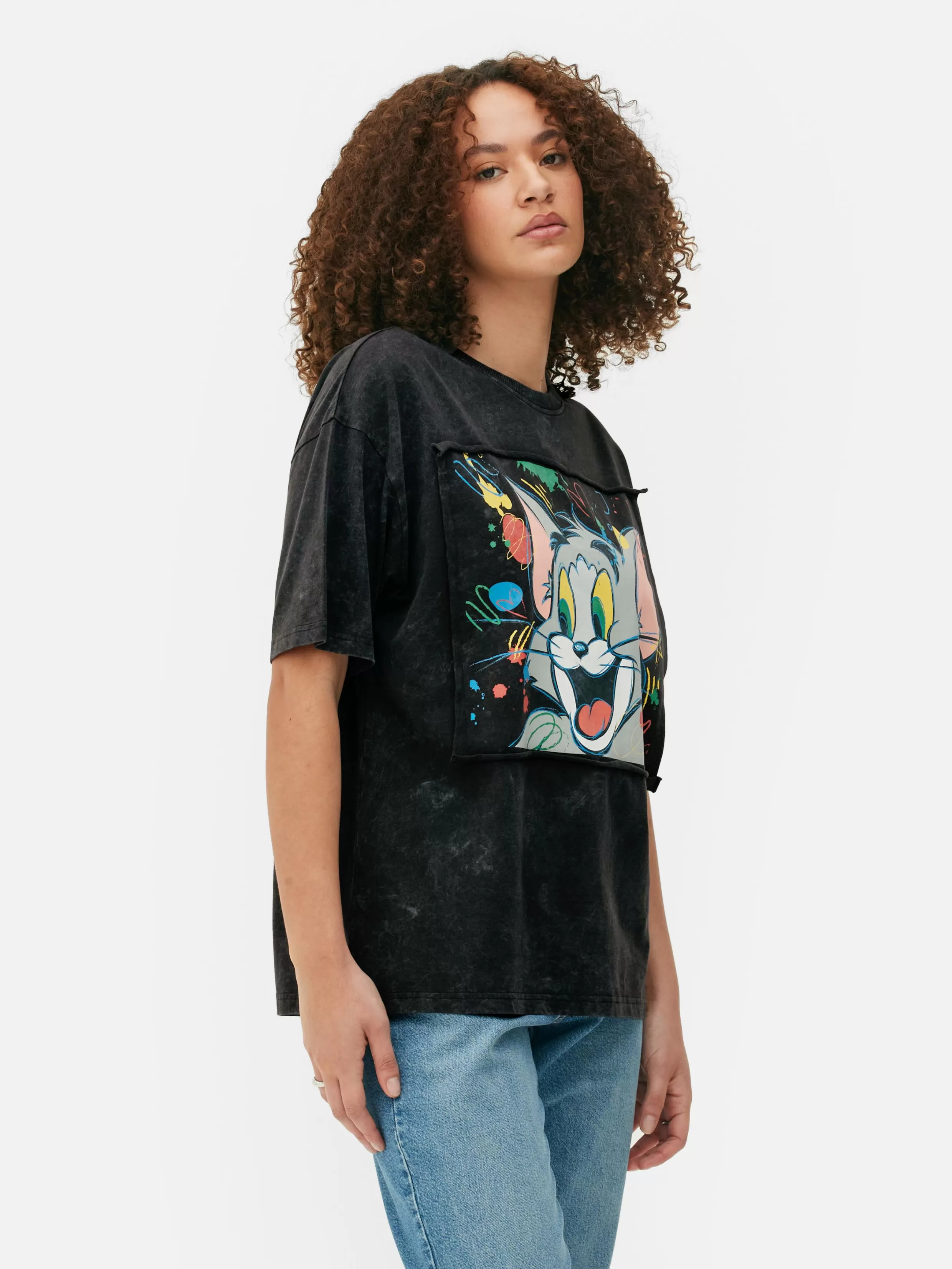 Hot Tom And Jerry Cutaway T-Shirt Women Tops And T-Shirts