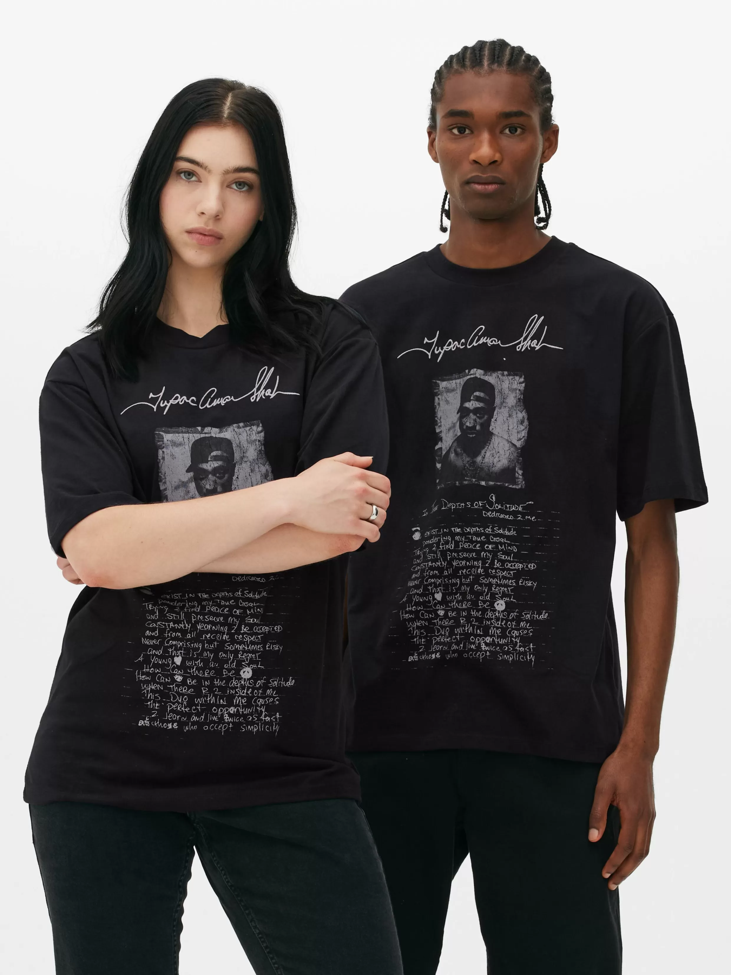 Shop Tupac Script Graphic T-Shirt Women Graphic Tees And Sweatshirts | Tops And T-Shirts