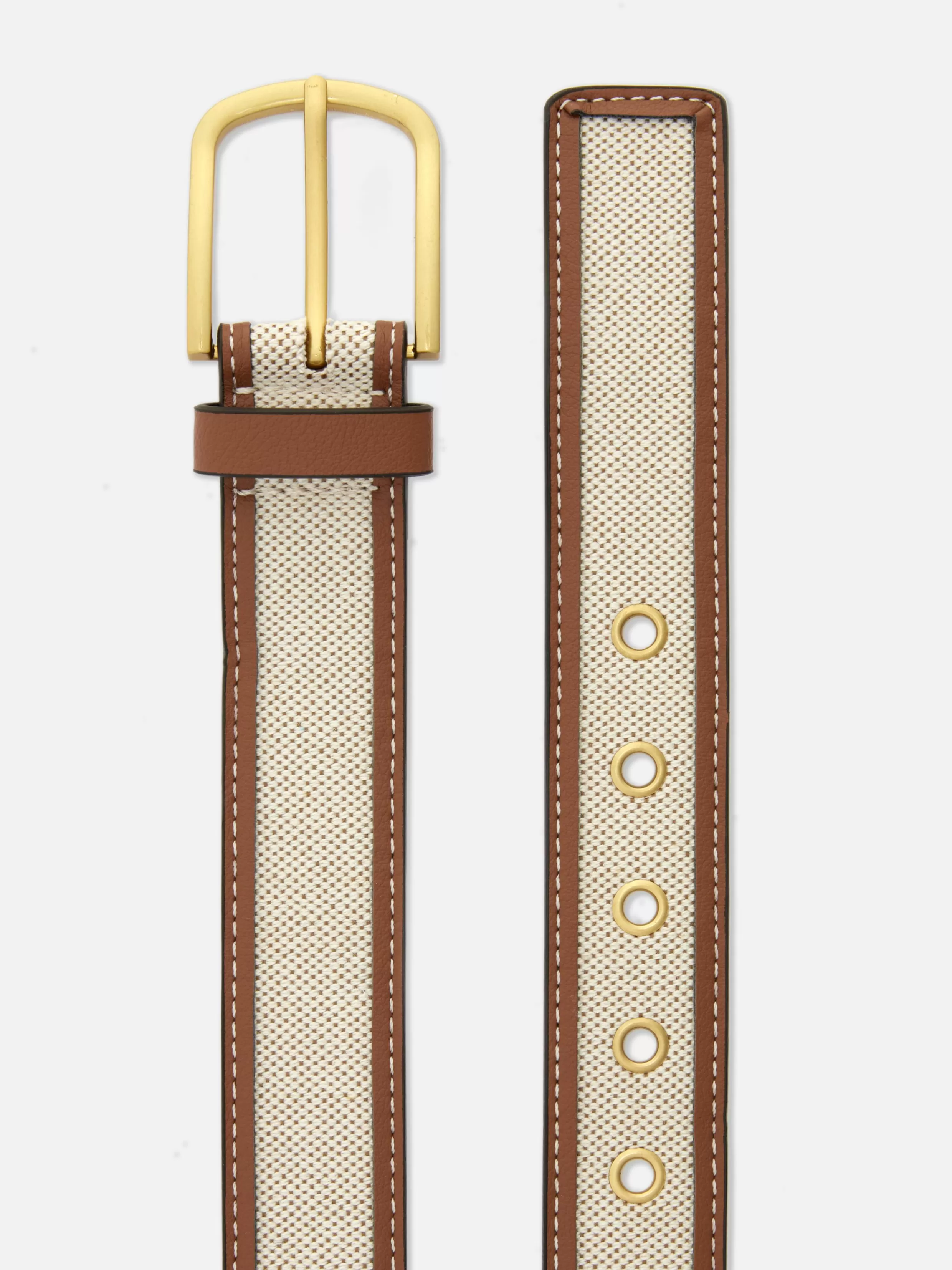 Cheap Two-Tone Textured Belt Women Belts