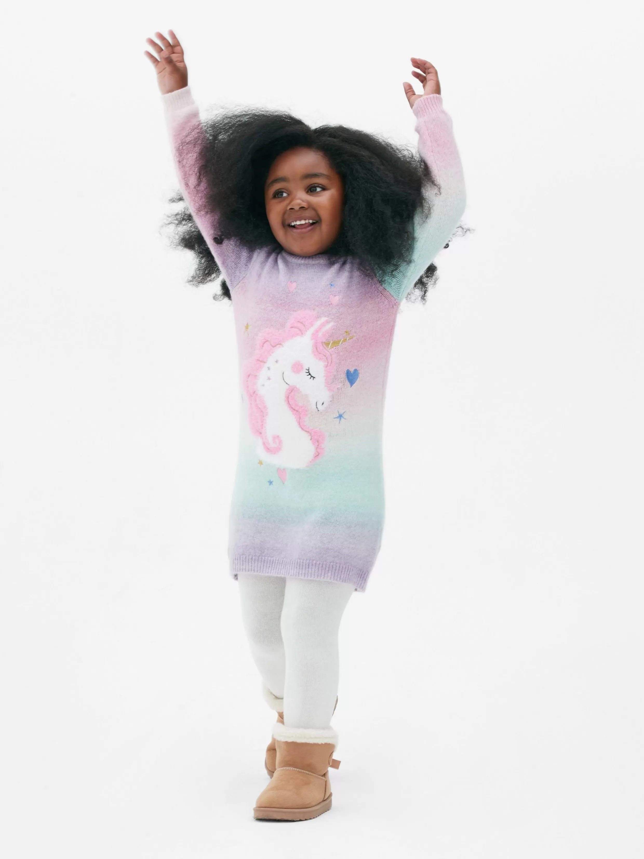 Clearance Unicorn Sweater Dress And Tights Set Kids Dresses