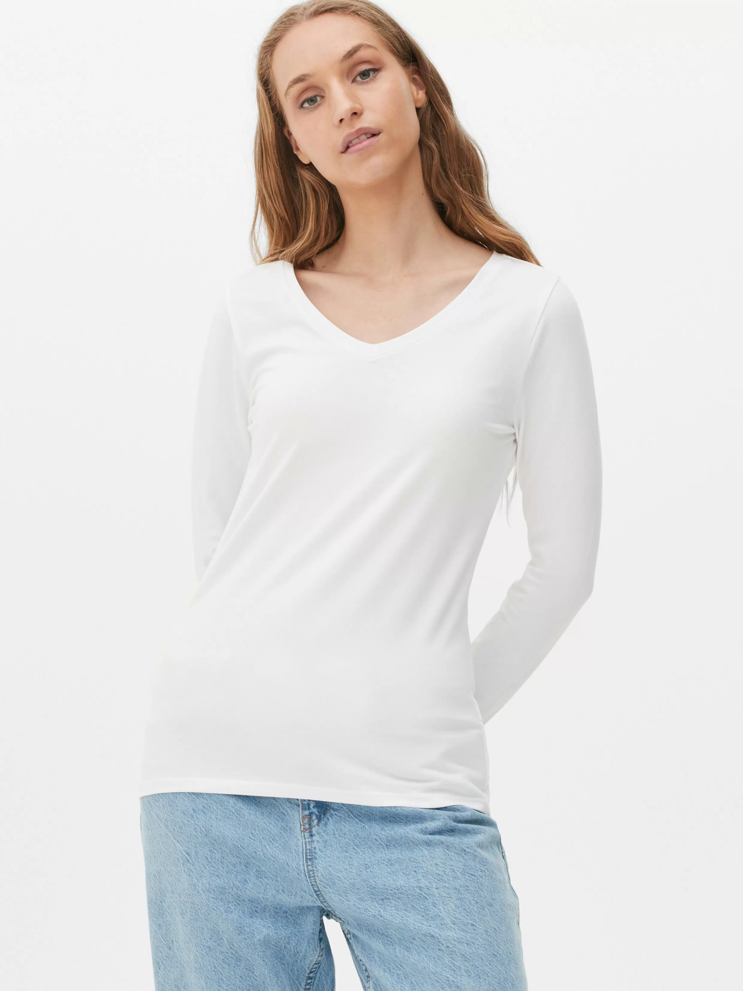 Sale V-Neck Long Sleeve Top Women Tops And T-Shirts