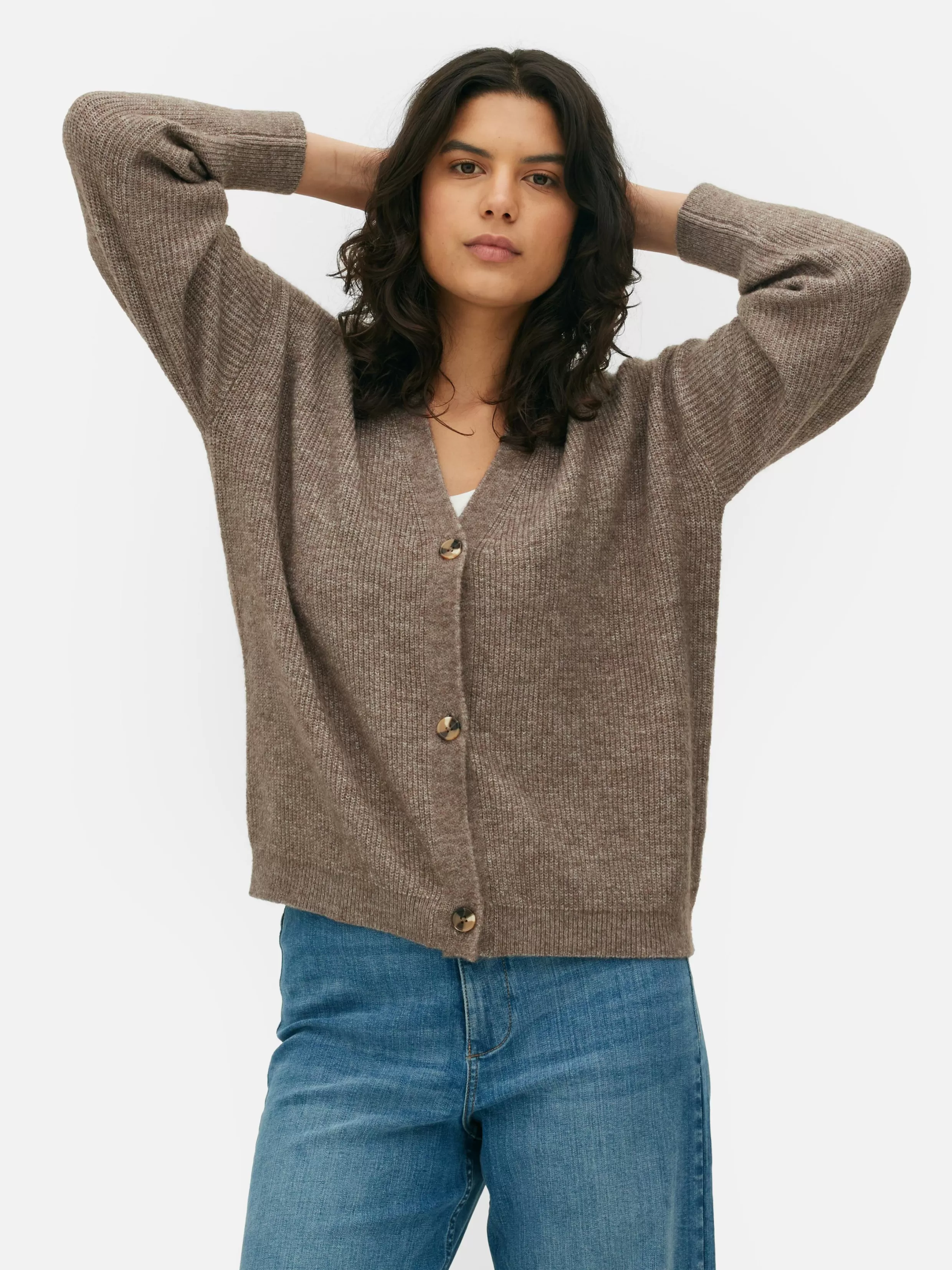 New V-Neck Relaxed Fit Cardigan Women Sweaters And Cardigans