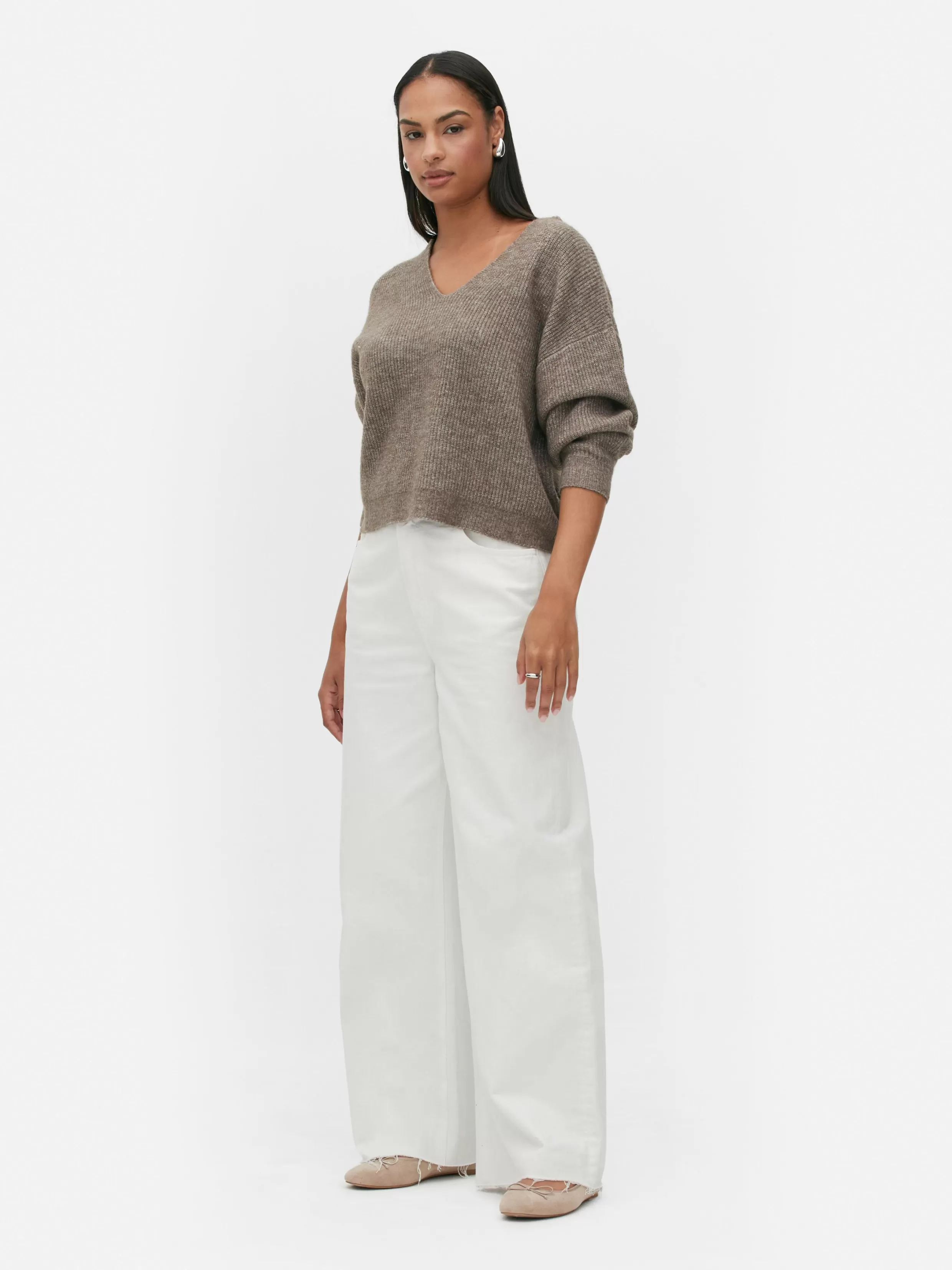 Online V-Neck Sweater Women Sweaters And Cardigans