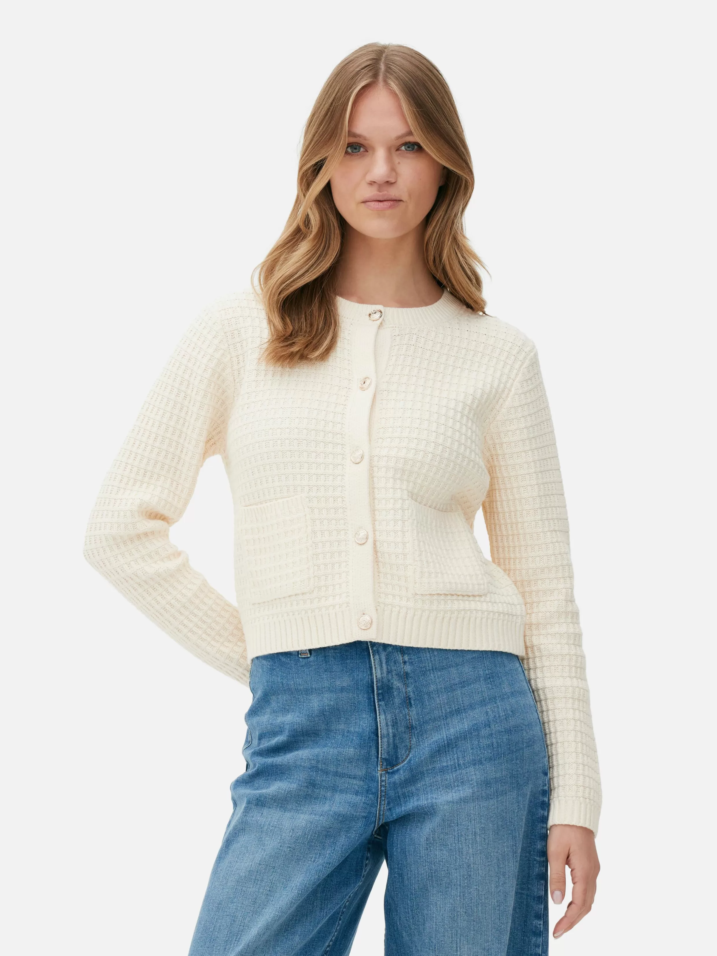 Outlet Waffle Knit Cardigan Women Sweaters And Cardigans