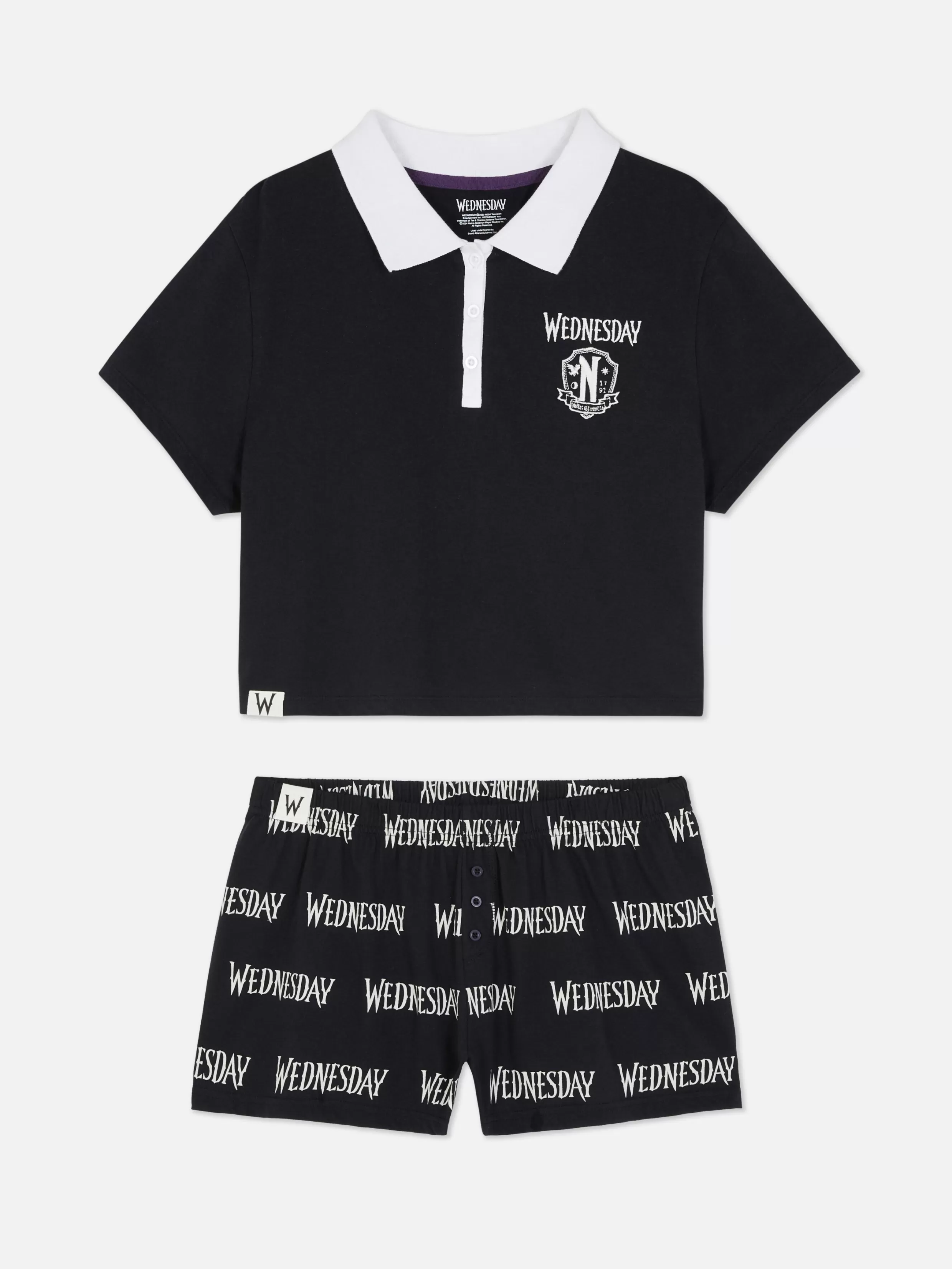 Fashion Wednesday Addams Shorts Pajama Set Women Pajama Sets