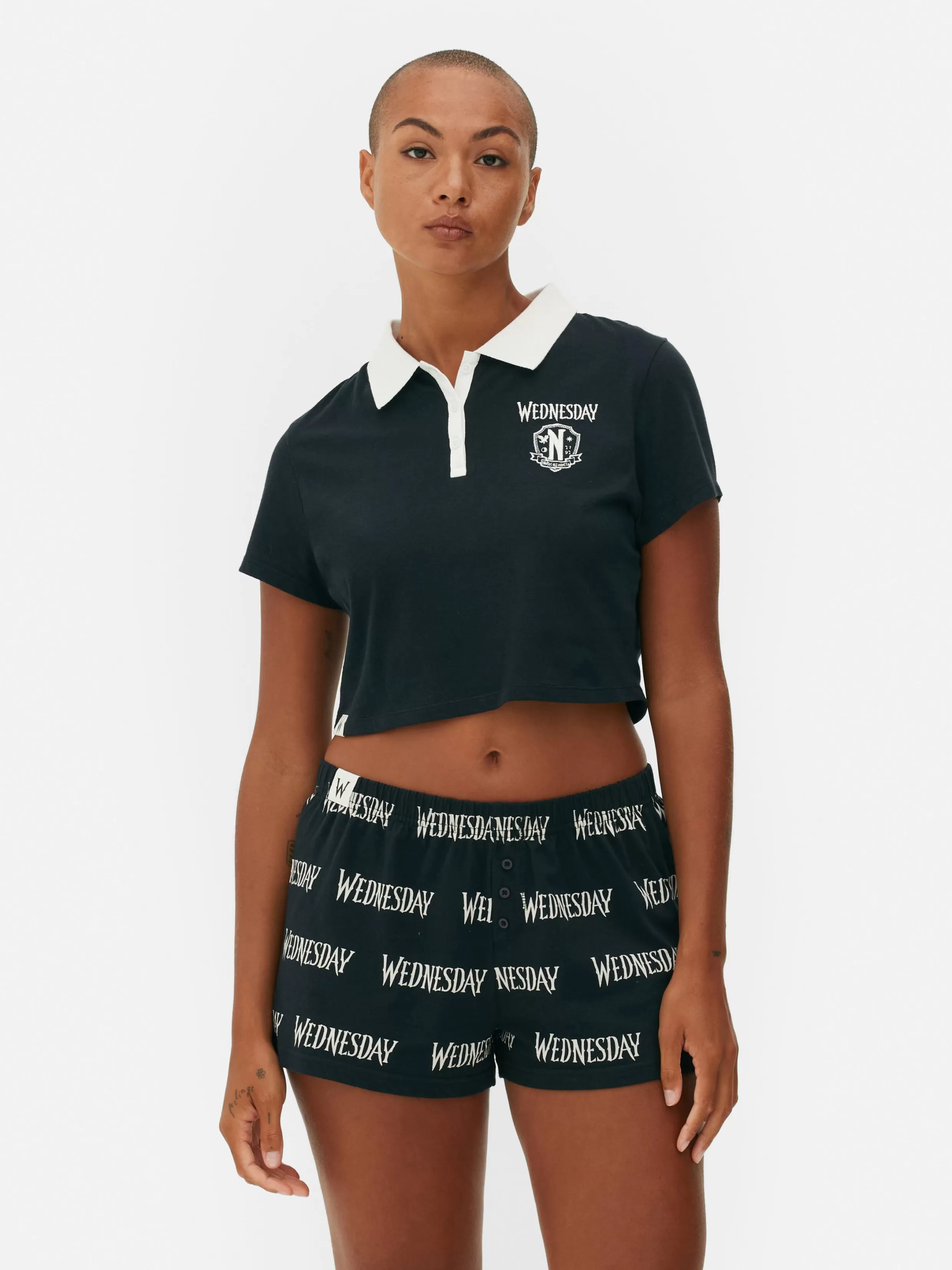 Fashion Wednesday Addams Shorts Pajama Set Women Pajama Sets