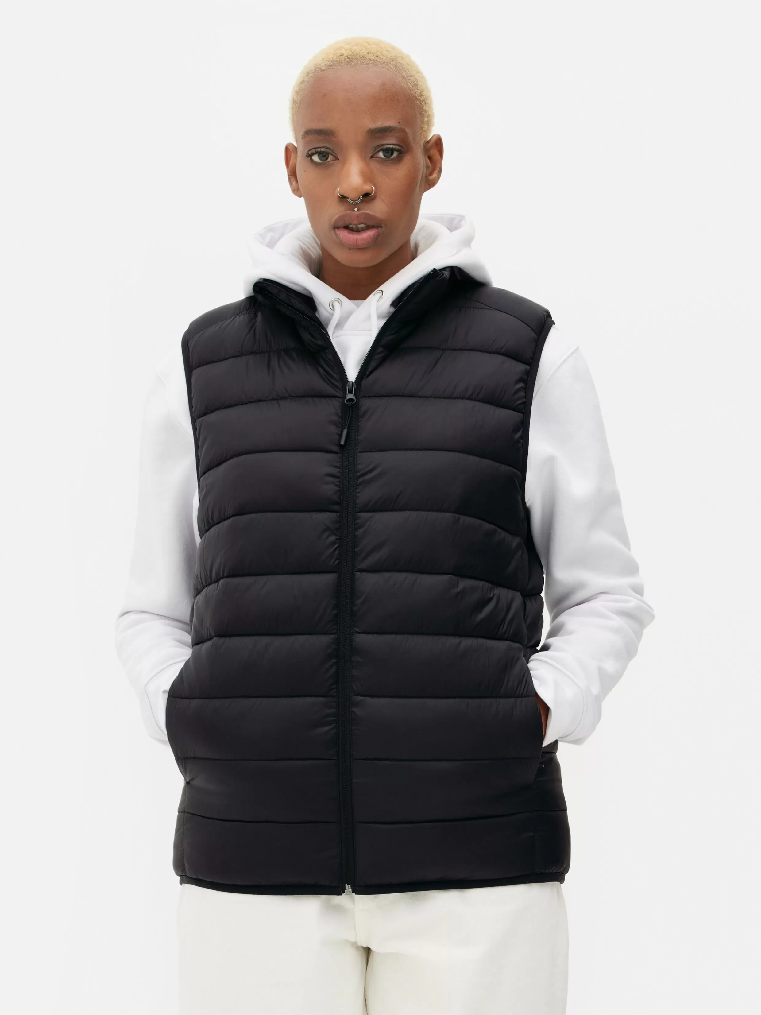 Hot Zip Puffer Vest Coats And Jackets