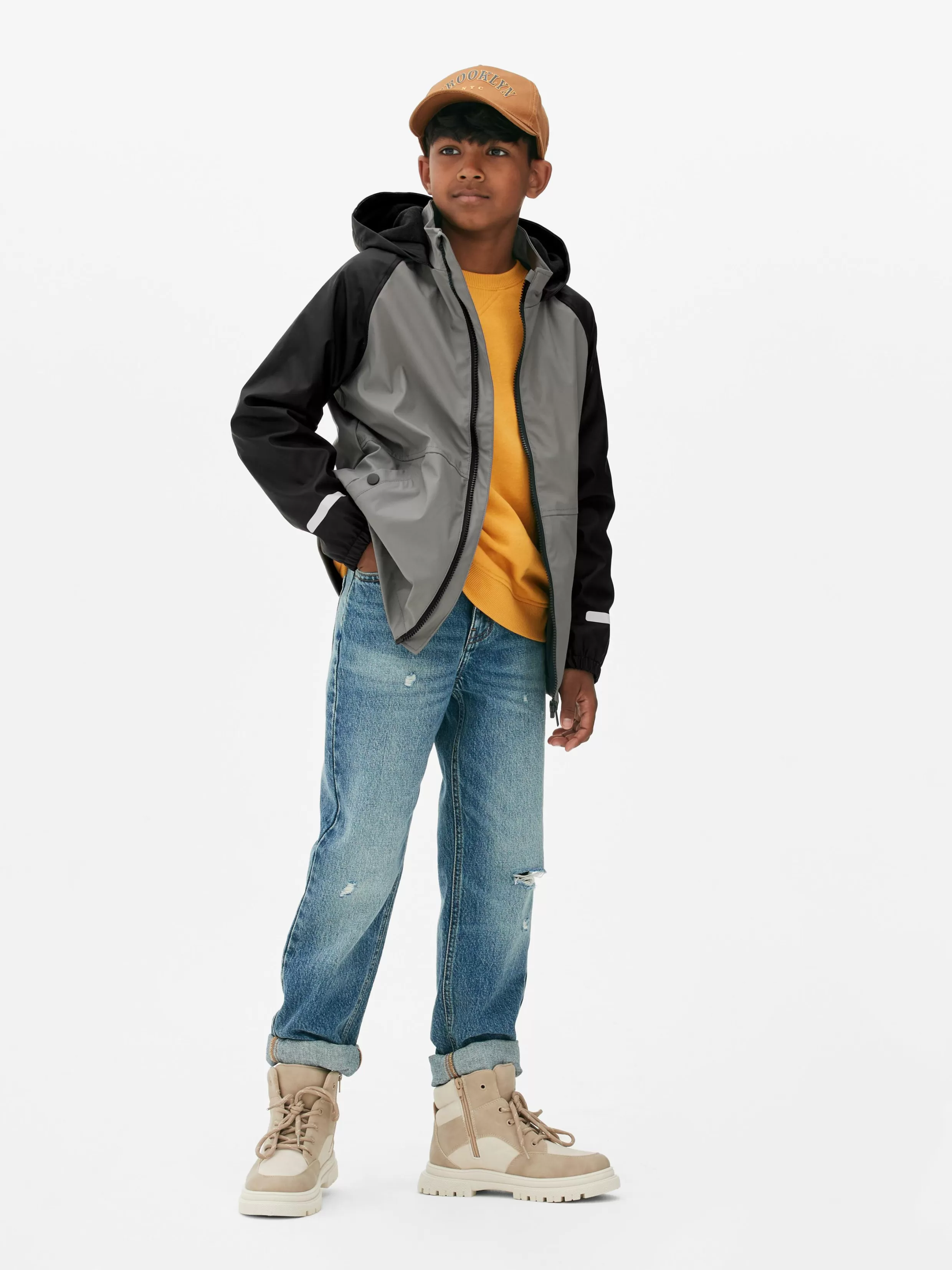 Cheap Zip-Up Rain Jacket Kids/BOY Coats And Jackets